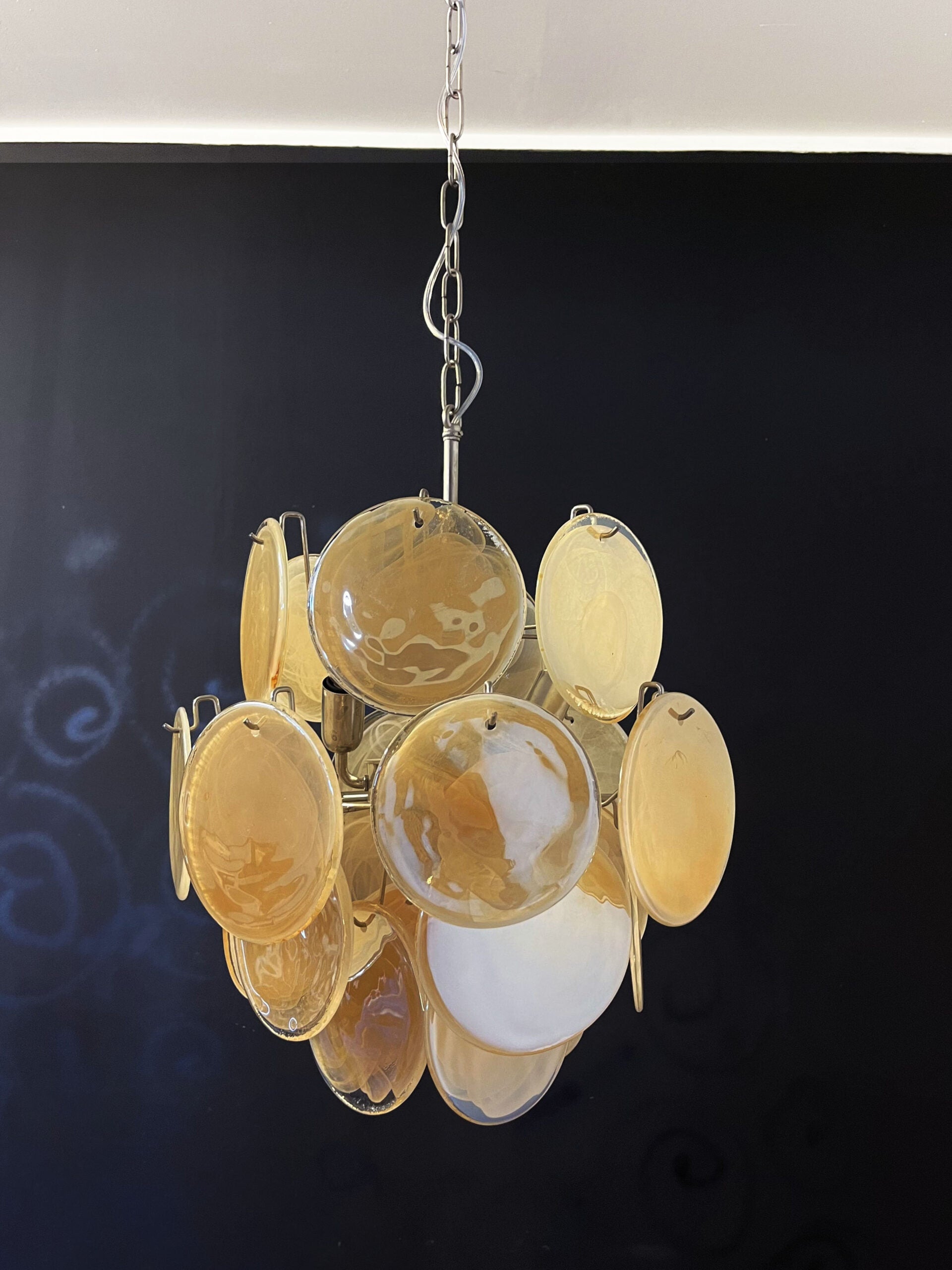 Lampadario Murano – 24 Vetri a Dischi Gialli – Murano Classics