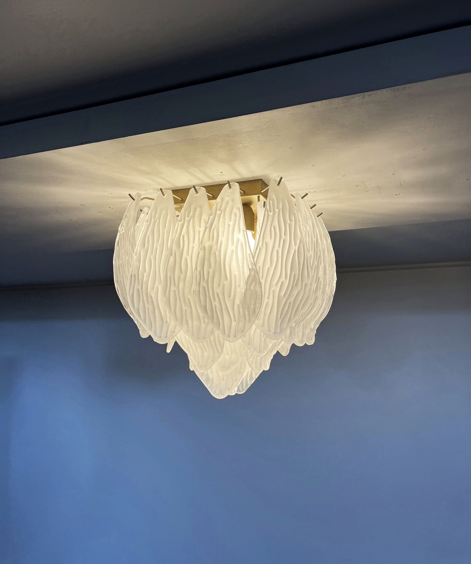 Murano Chandelier – 32 Yellow Petal Glass – detail 8 – Murano Classics