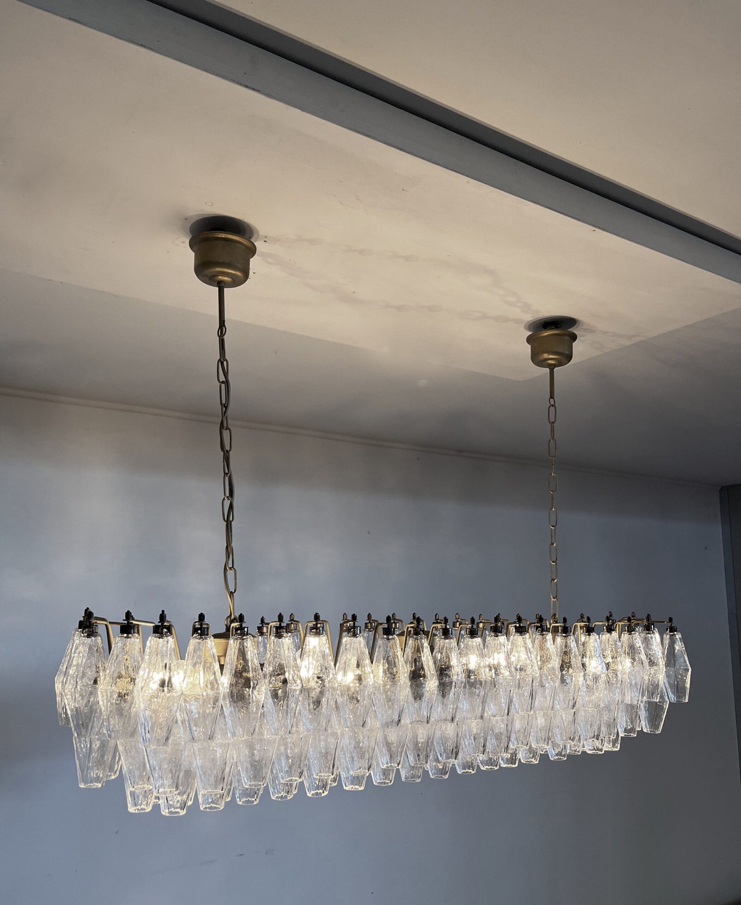 Murano Kroonluchter | 138 Duidelijke Poliedri Glas