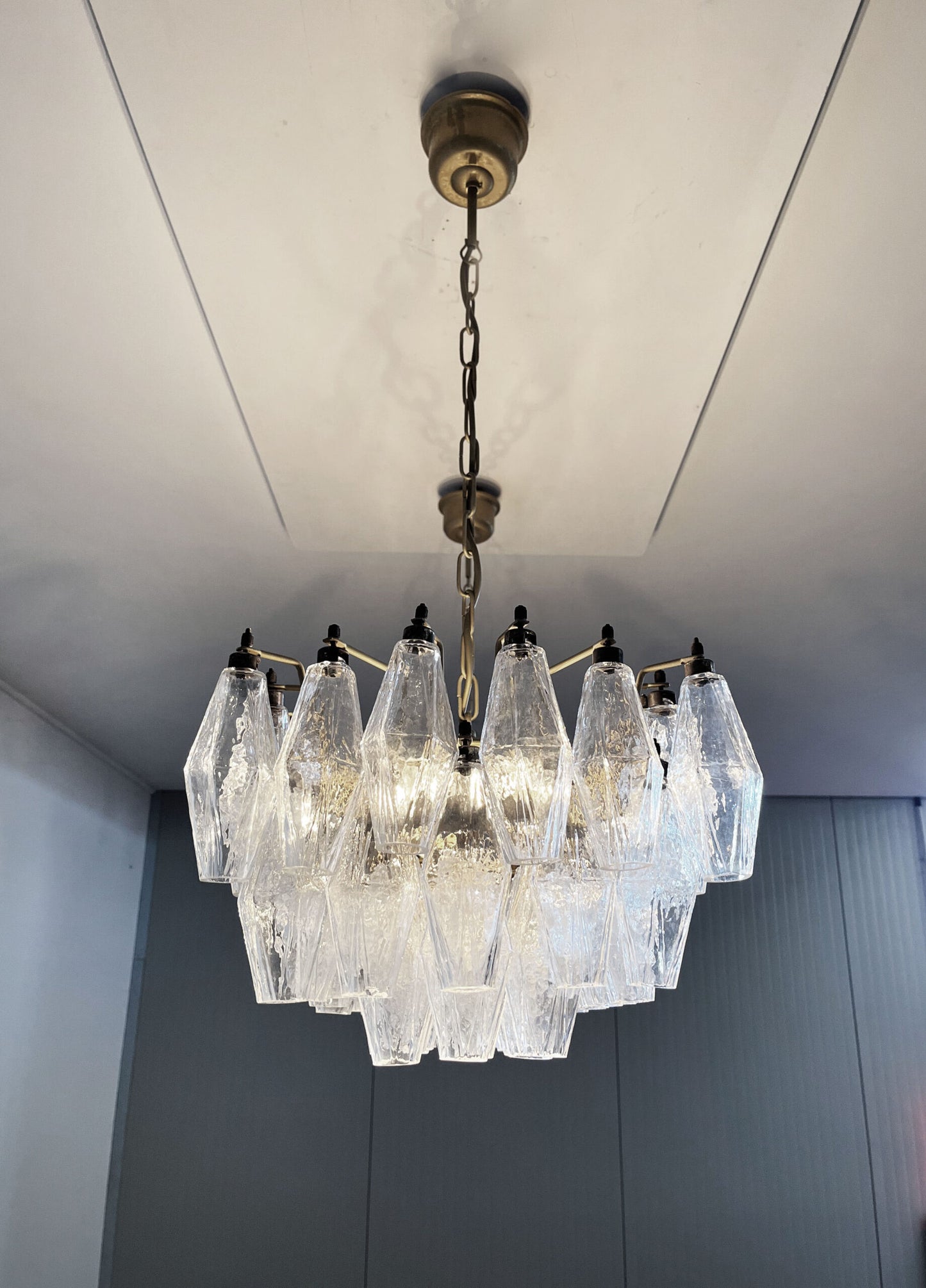 Murano Kroonluchter | 138 Duidelijke Poliedri Glas
