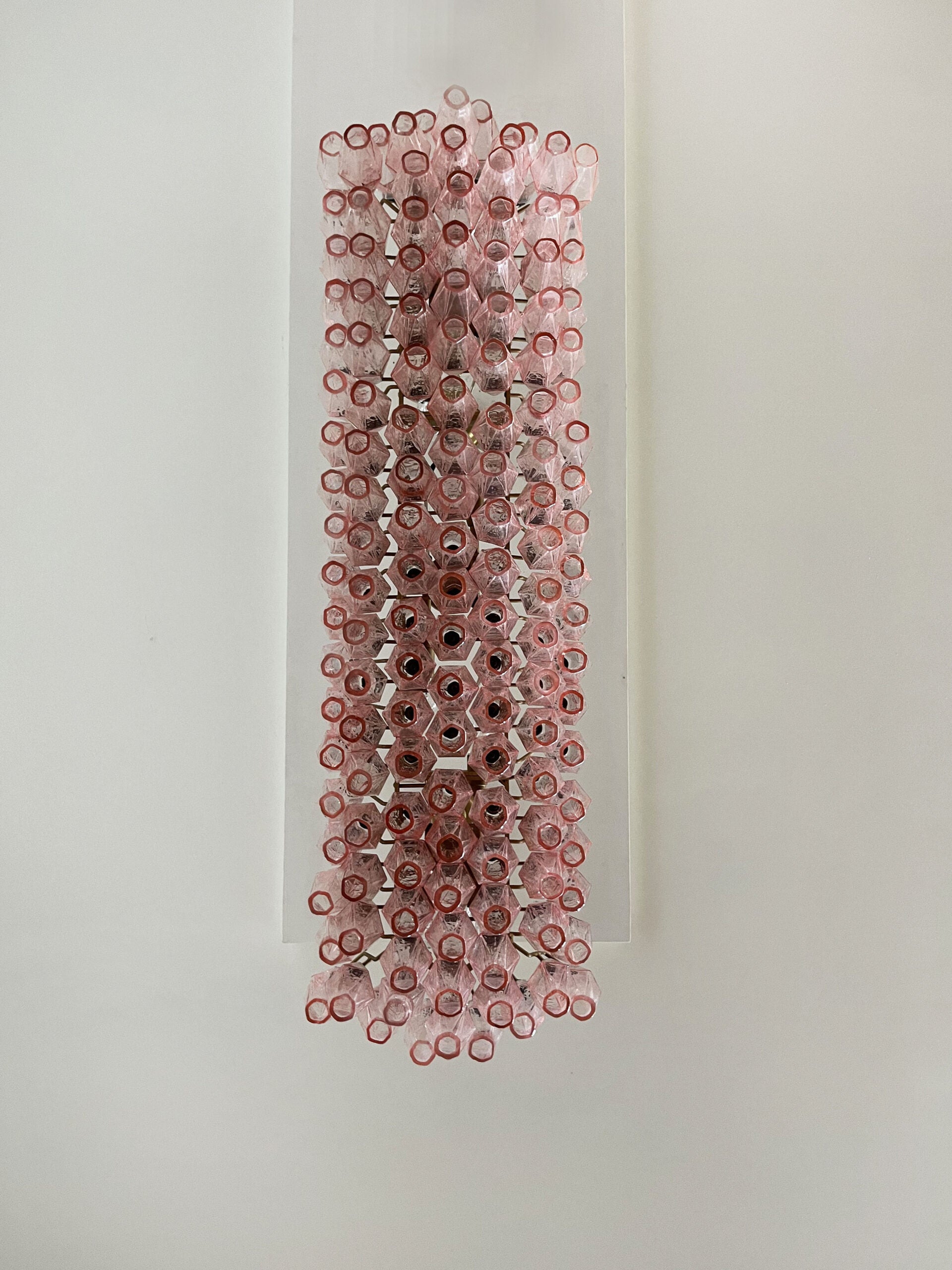 Murano Chandelier | 138 Pink Poliedri Glass