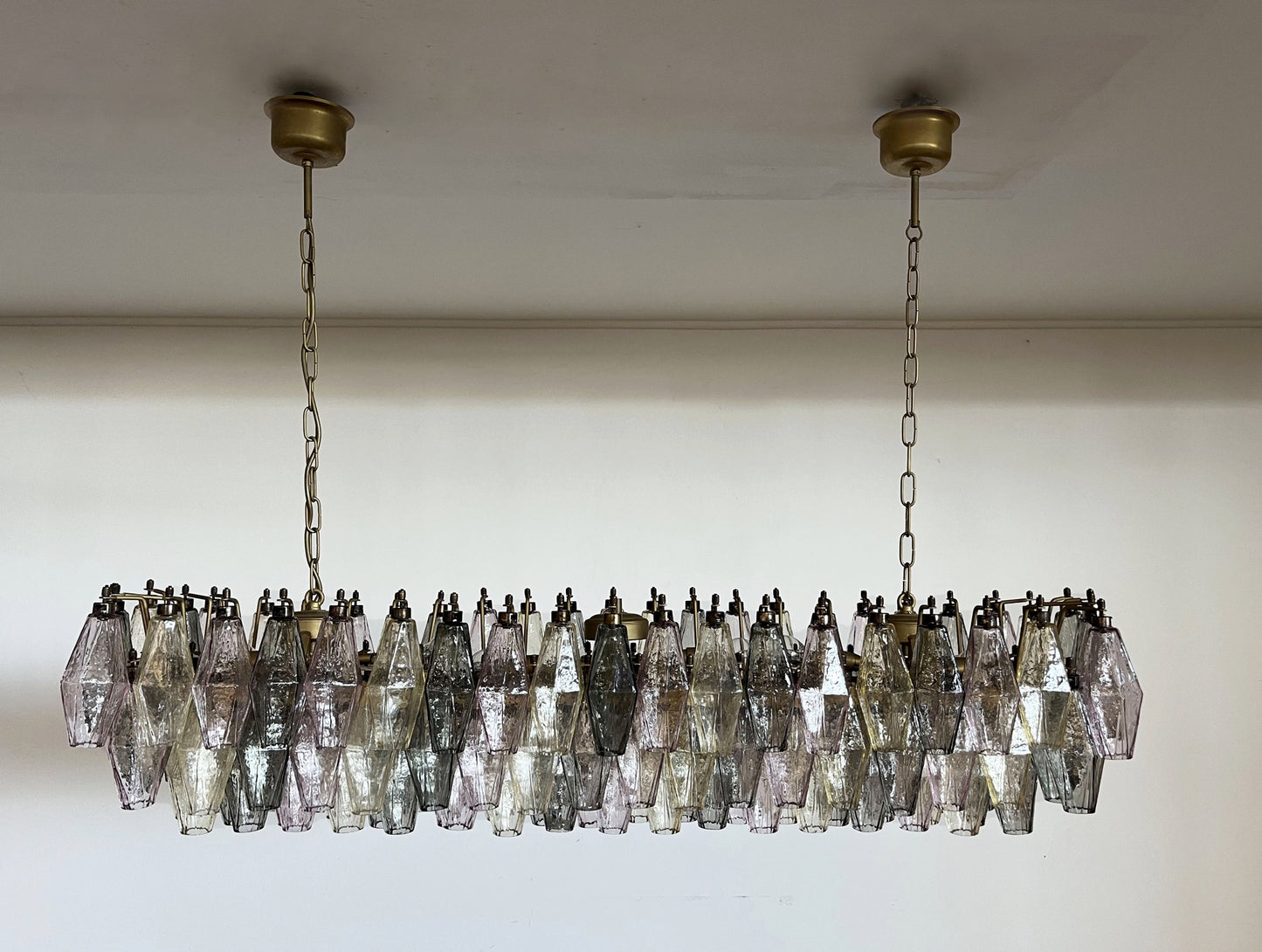 Murano Kroonluchter | 138 Multi-kleurige Poliedri Glas