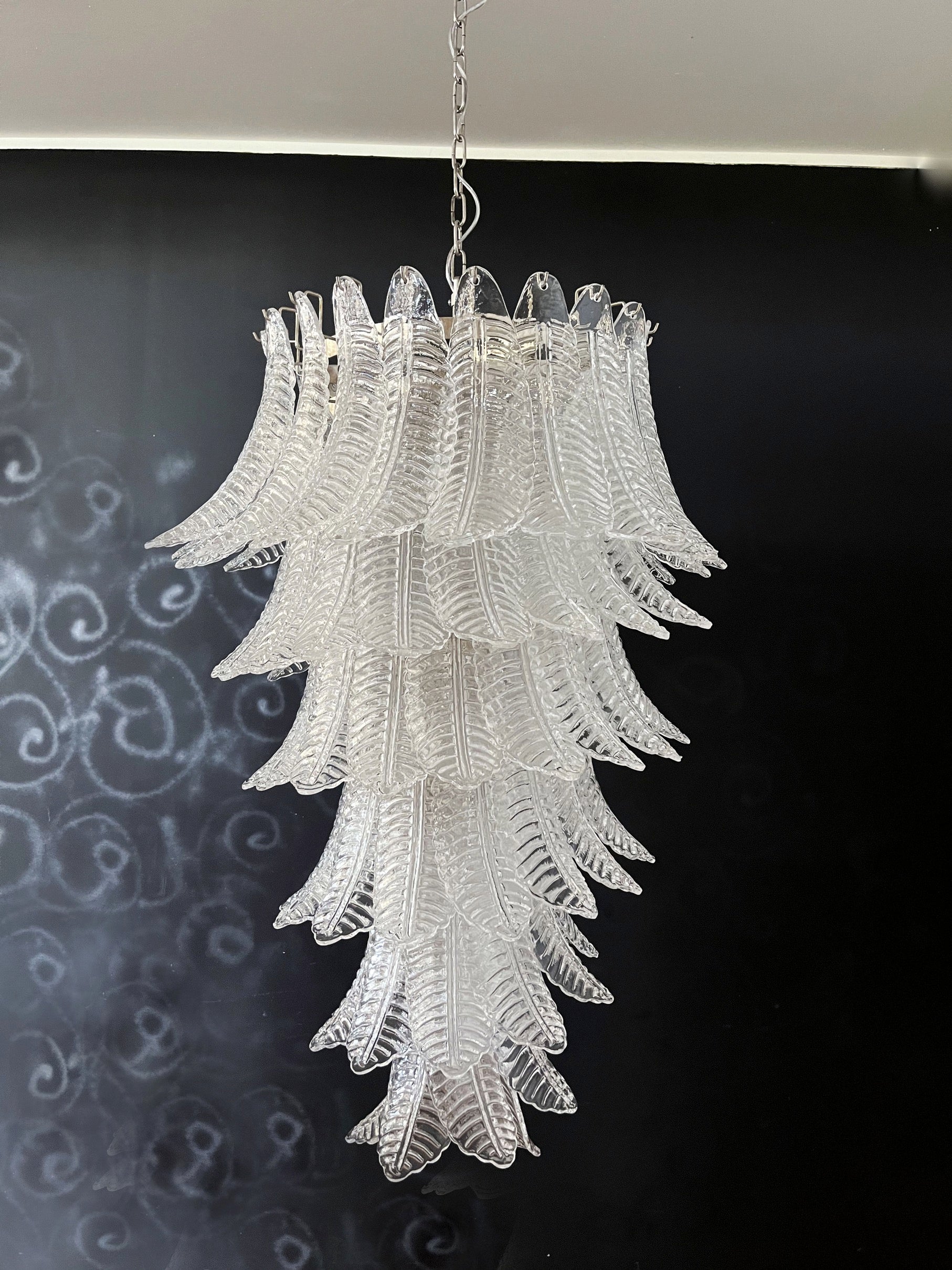 Murano Chandelier – 83 Clear Felci Glass – Murano Classics