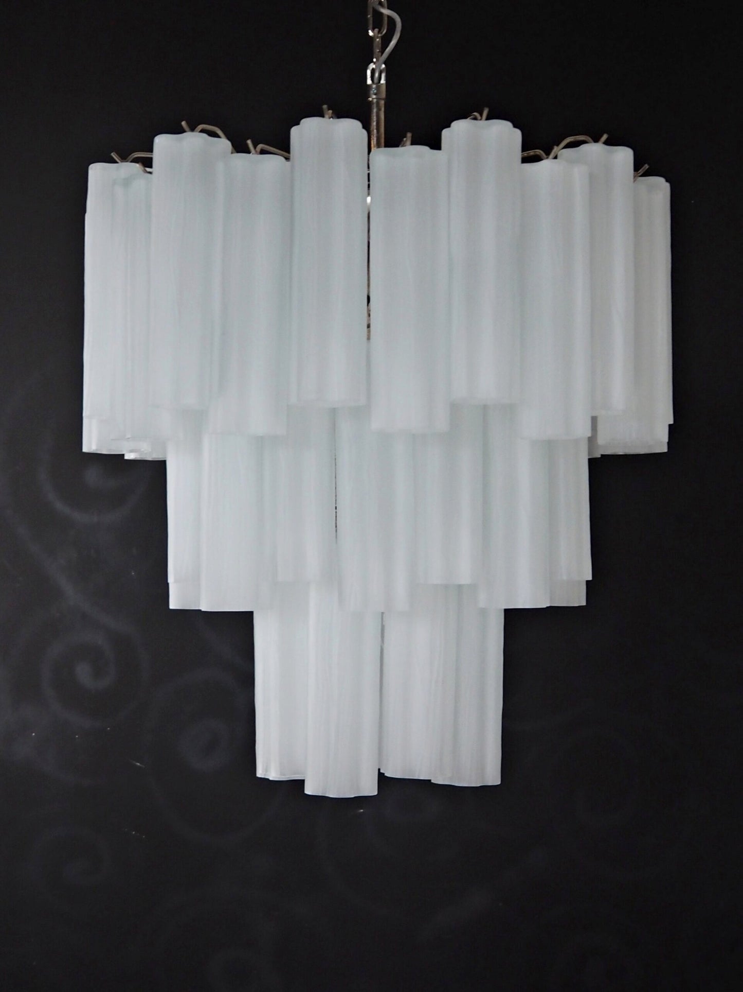 Murano Kroonluchter | 48 Matte Witte Glasbuizen