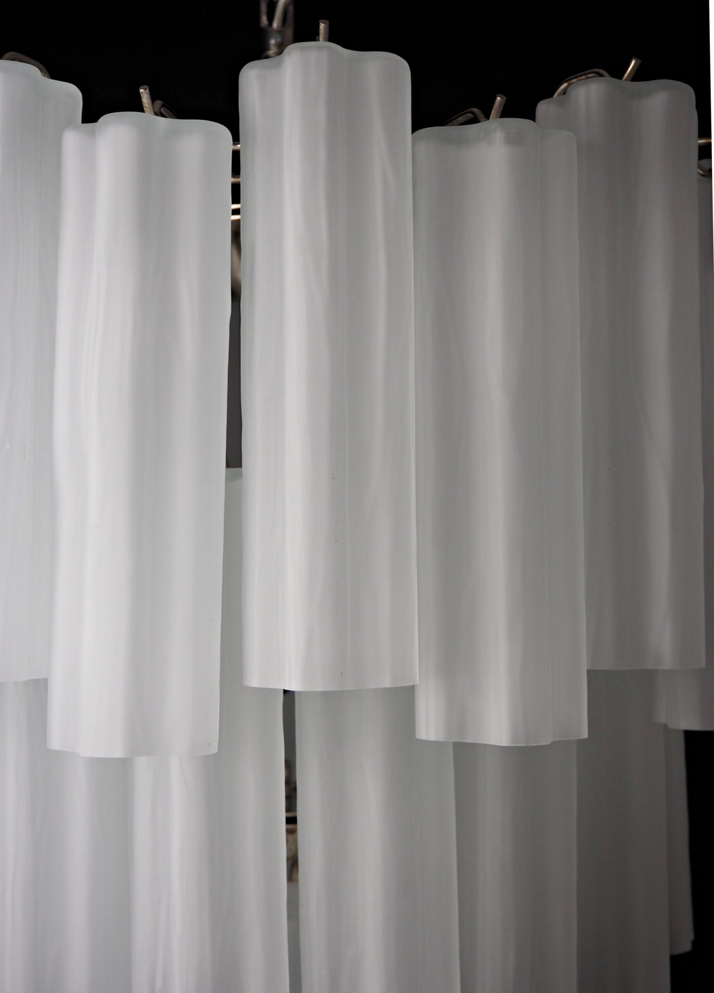 Murano Kroonluchter | 48 Matte Witte Glasbuizen