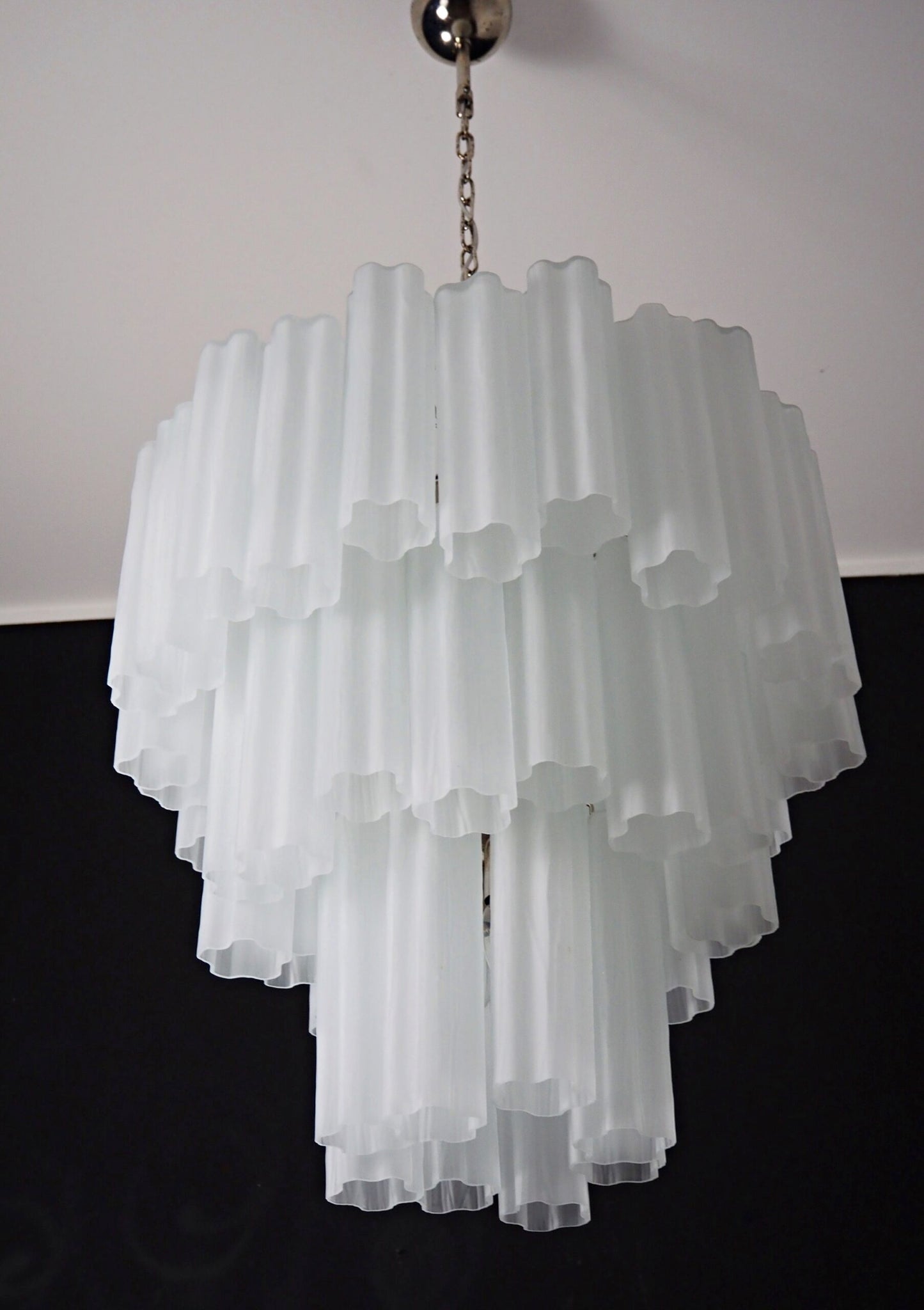 Murano Kroonluchter | 48 Matte Witte Glasbuizen