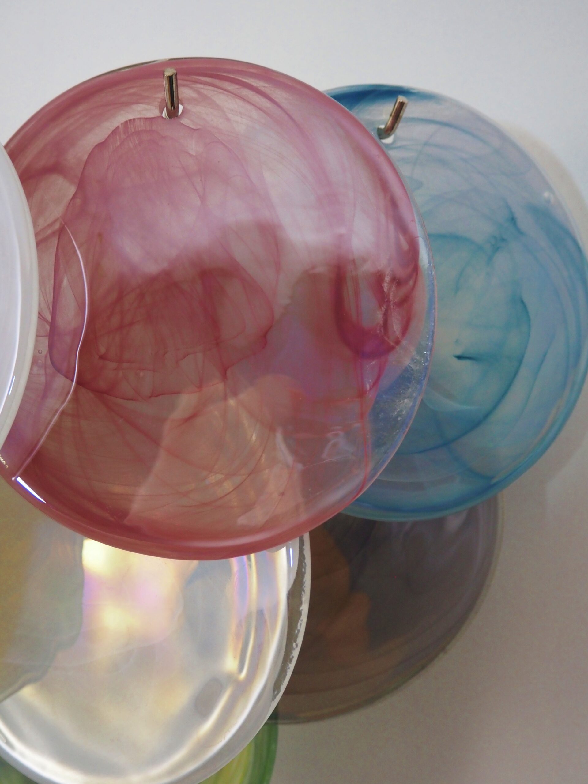 Murano Wall Lamp – 10 Multicolour Disc Glass – Set of 2 – detail 3 – Murano Classics