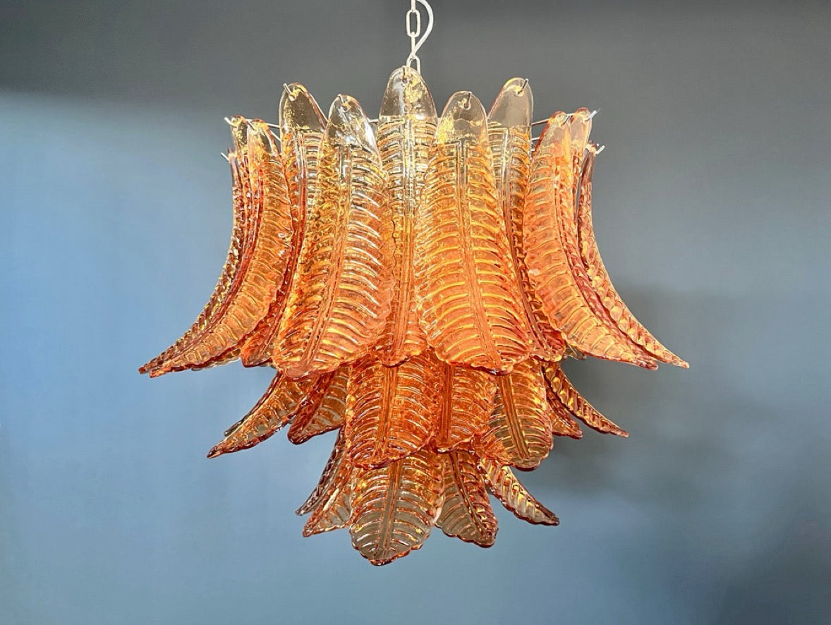 Murano Lysekrone | 48 Gule Felciglass