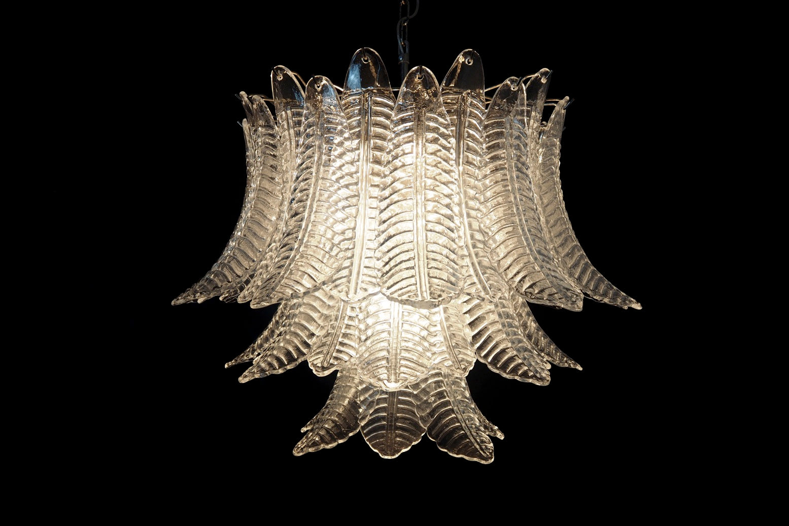Murano Kroonluchter – 48 Heldere Felciglazen – detail 7 – Murano Classics