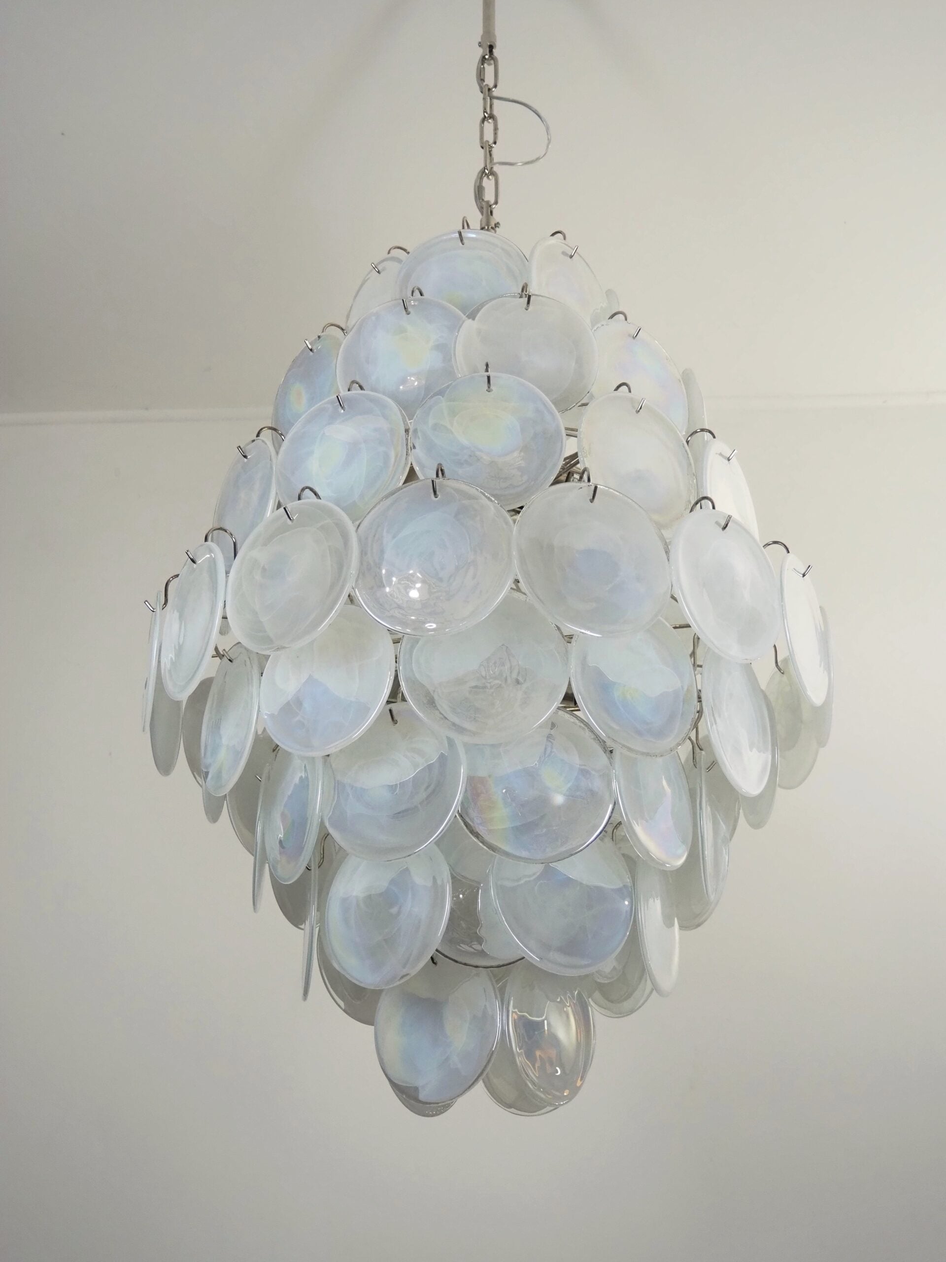 Lampadario Murano – 87 Vetri a Dischi Bianchi – Murano Classics