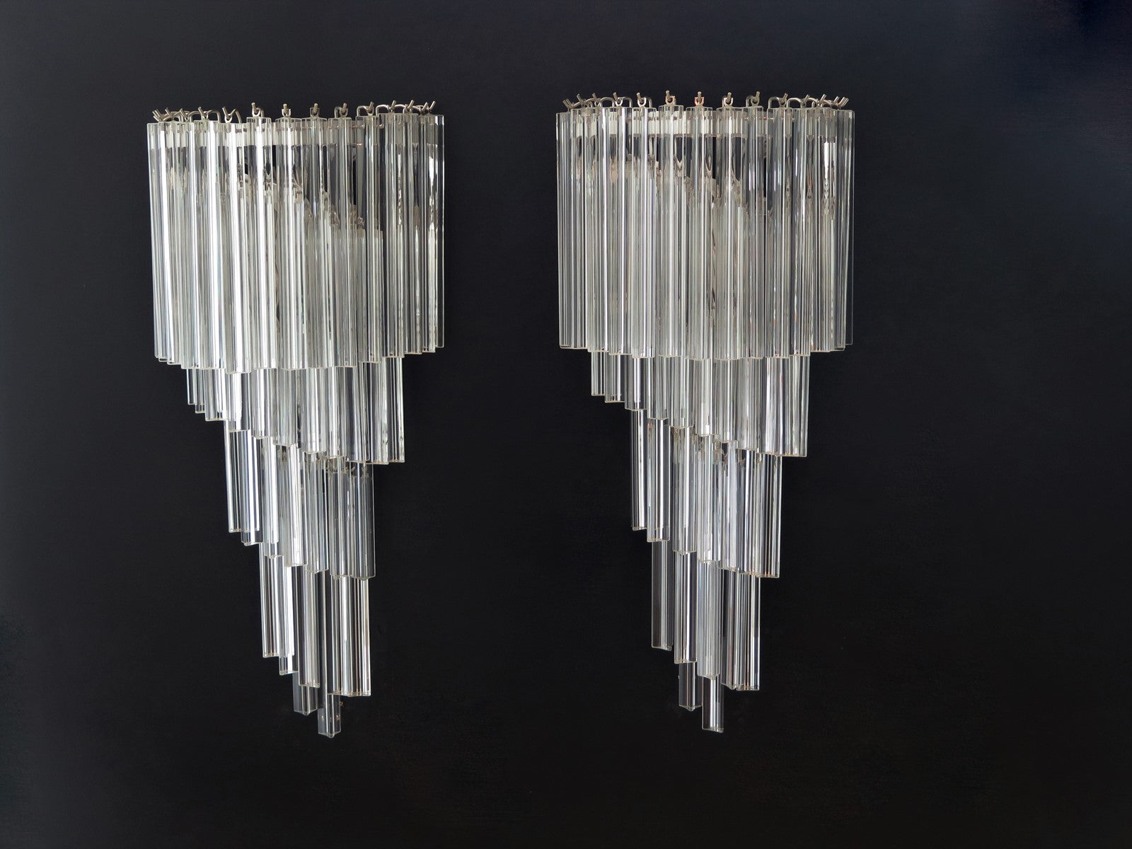 Murano Wall Lamp – 41 Clear Prism Glass – Set of 2 – detail 8 – Murano Classics