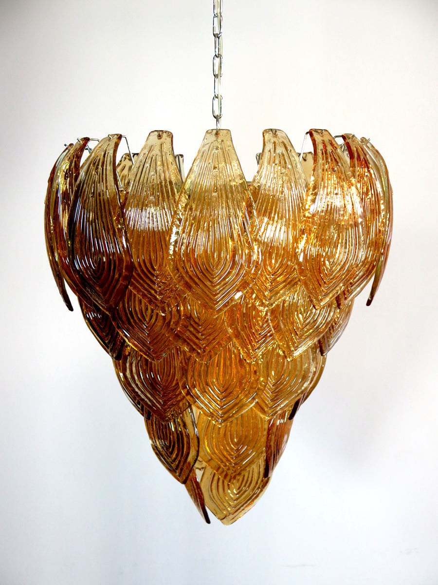 Murano Kroonluchter – 52 Gele Felciglazen – detail 6 – Murano Classics
