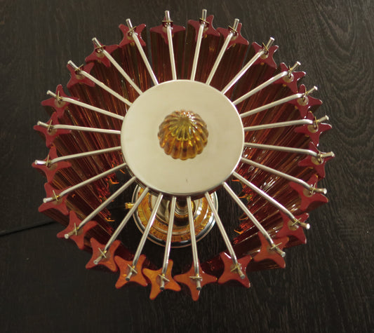 Murano Bordlampe | 24 Gule Prismeglass