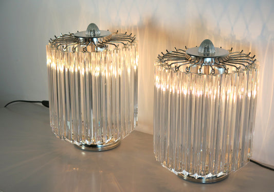 Murano Bordlampe | 24 Klare Prismeglass