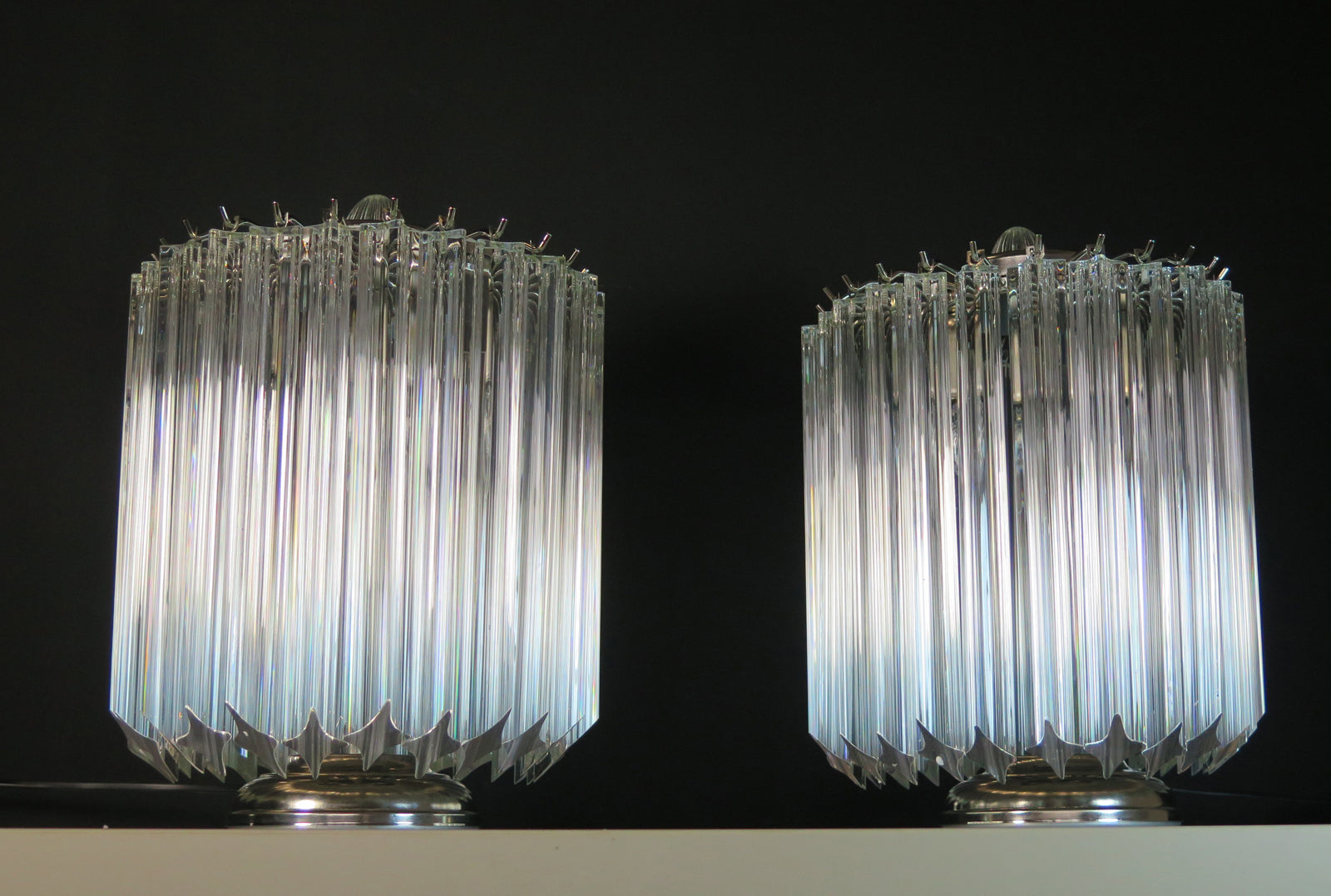 Murano Bordlampe – 24 Klare Prismeglass – 2 stk – detalj 8 – Murano Classics
