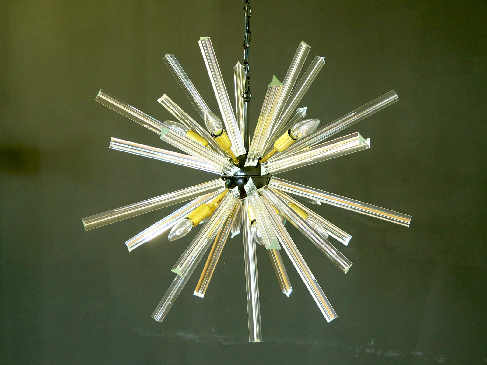 Murano Lysekrone | 30 Klare Iris Sputnik