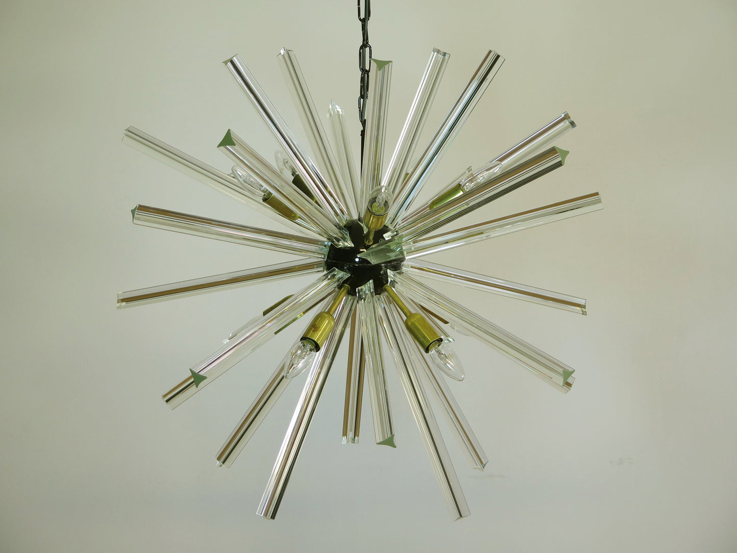 Murano Lysekrone | 30 Klare Iris Sputnik