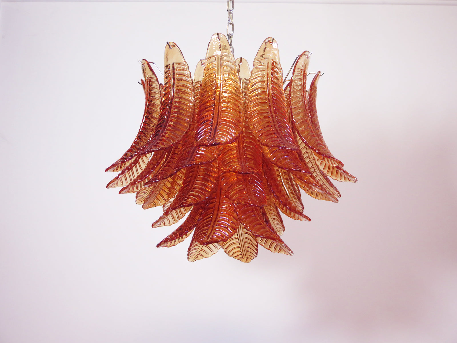 Murano Kroonluchter – 36 Gele Felciglas – detail 10 – Murano Classics