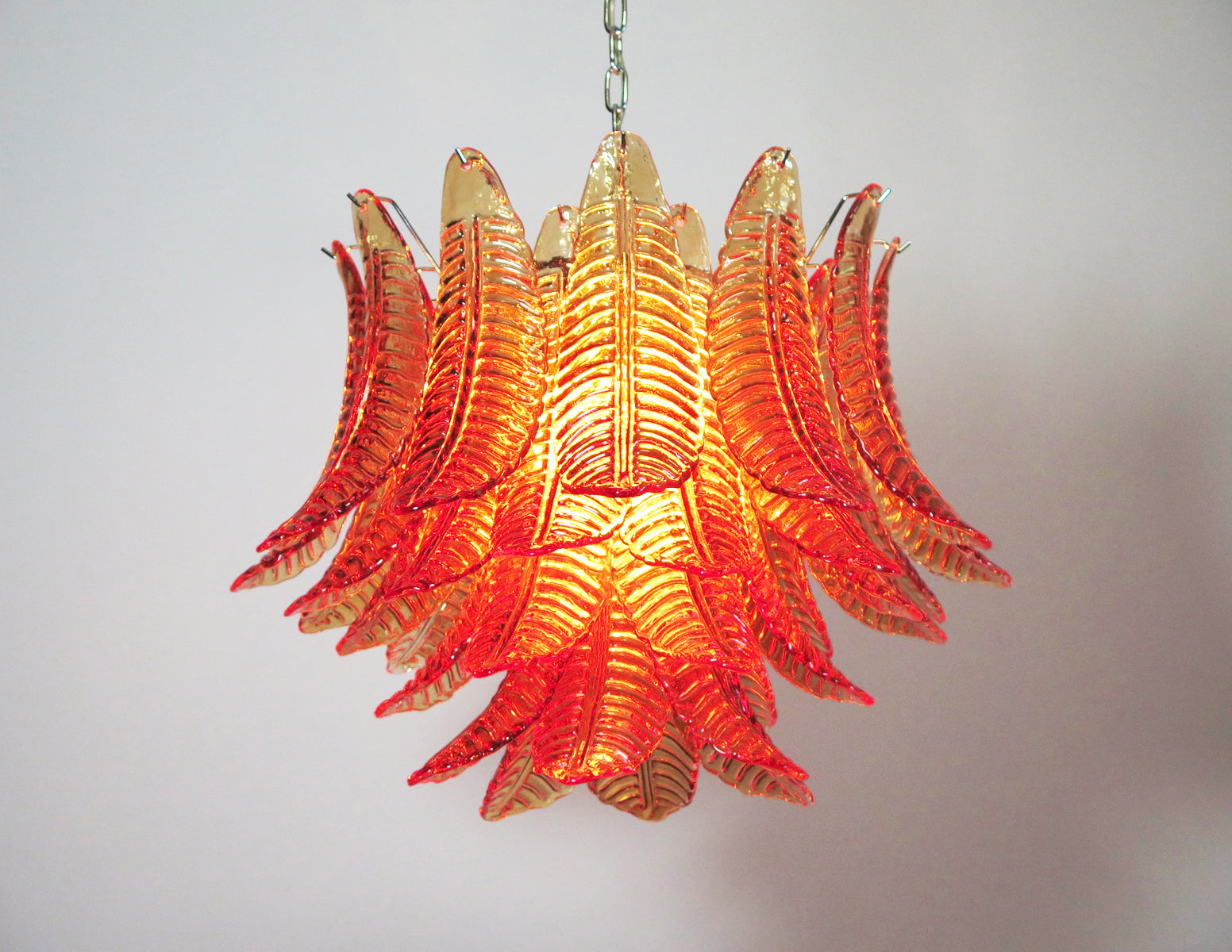 Murano Kroonluchter – 36 Gele Felciglas – detail 4 – Murano Classics