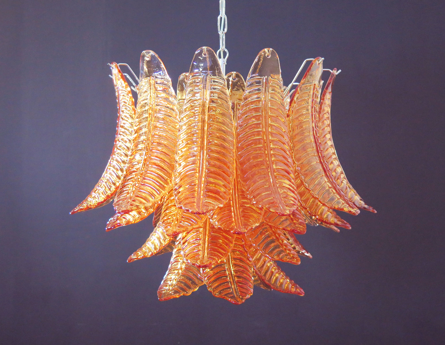 Murano Kroonluchter – 36 Gele Felciglas – detail 8 – Murano Classics