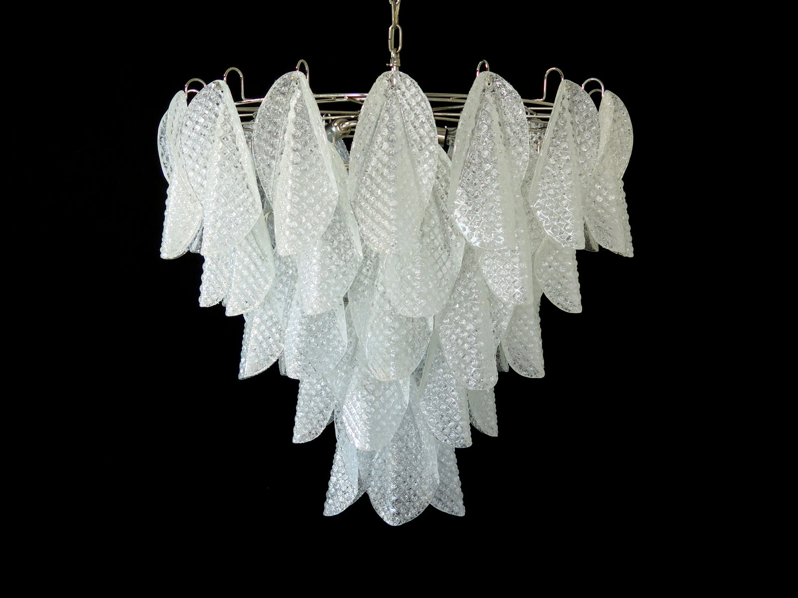 Murano Lysekrone – 50 Klare Rondiniglass – detalj 11 – Murano Classics