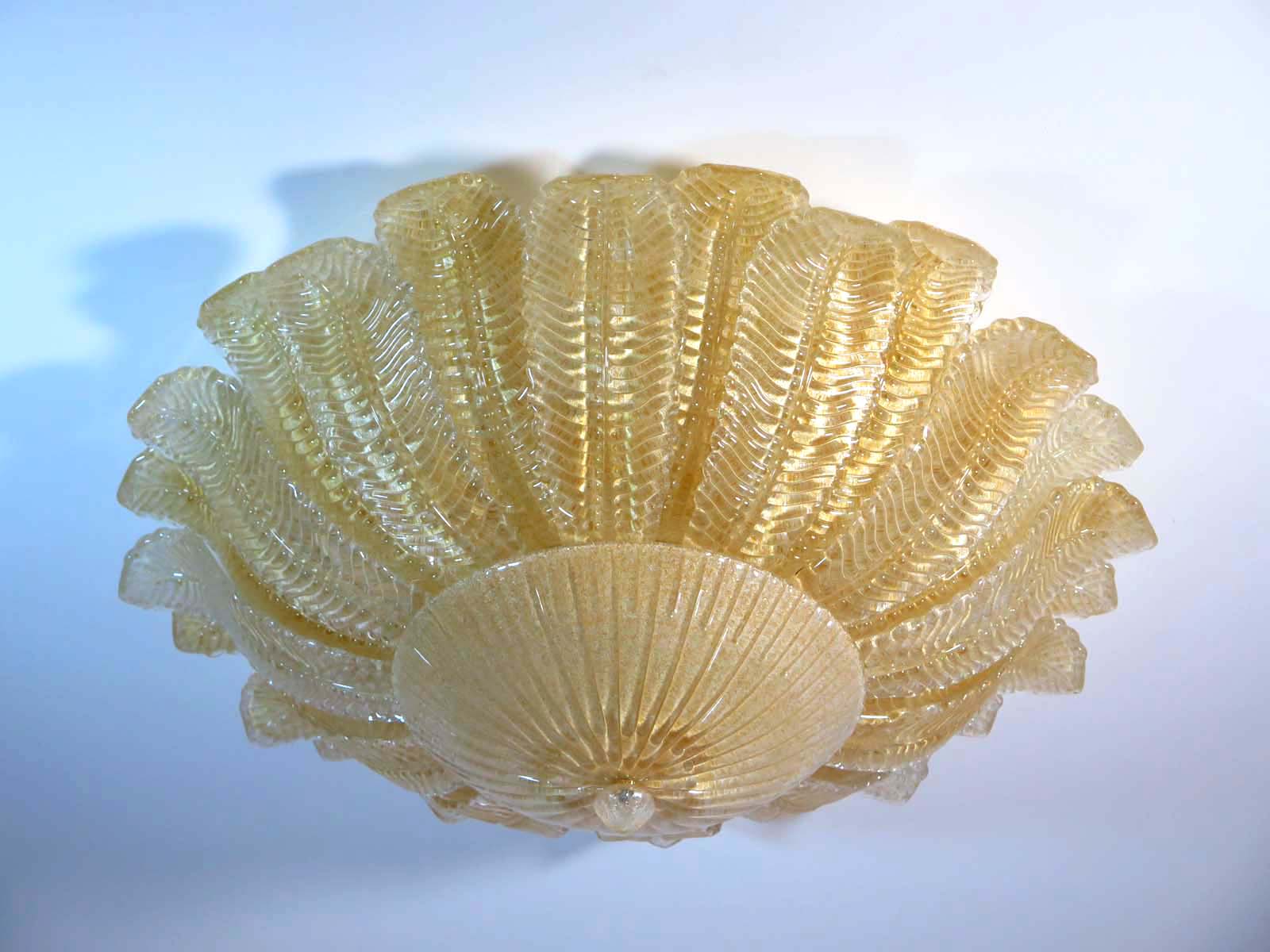 Murano Taklampe – 25 Gule Barovier – detalj 4 – Murano Classics
