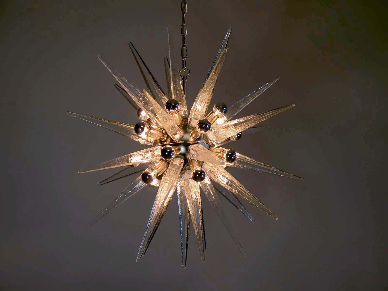 Murano Chandelier – 31 Clear Sputnik – detail 5 – Murano Classics