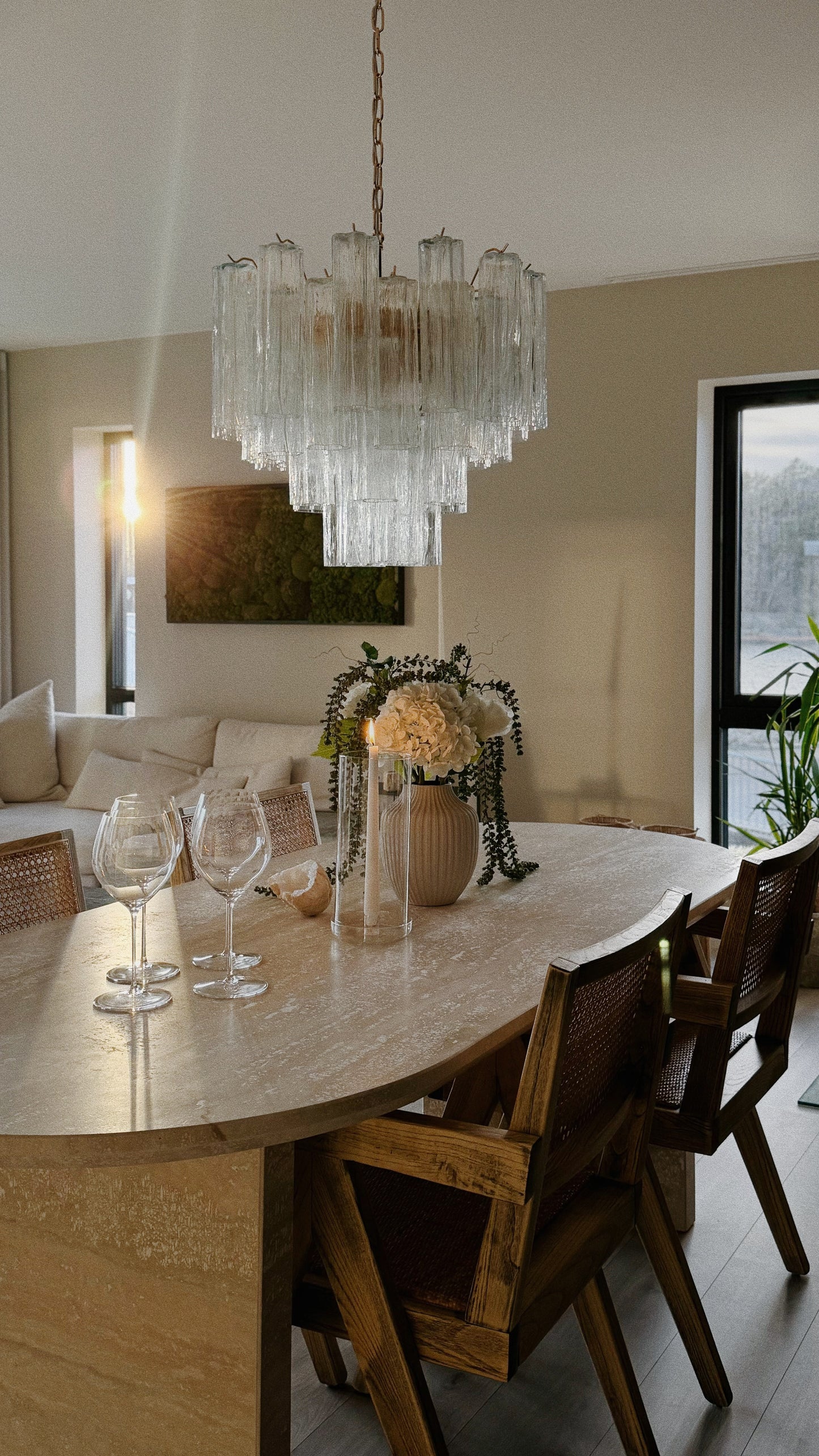 Murano-kroonluchter | 36 Heldere Glas Buis