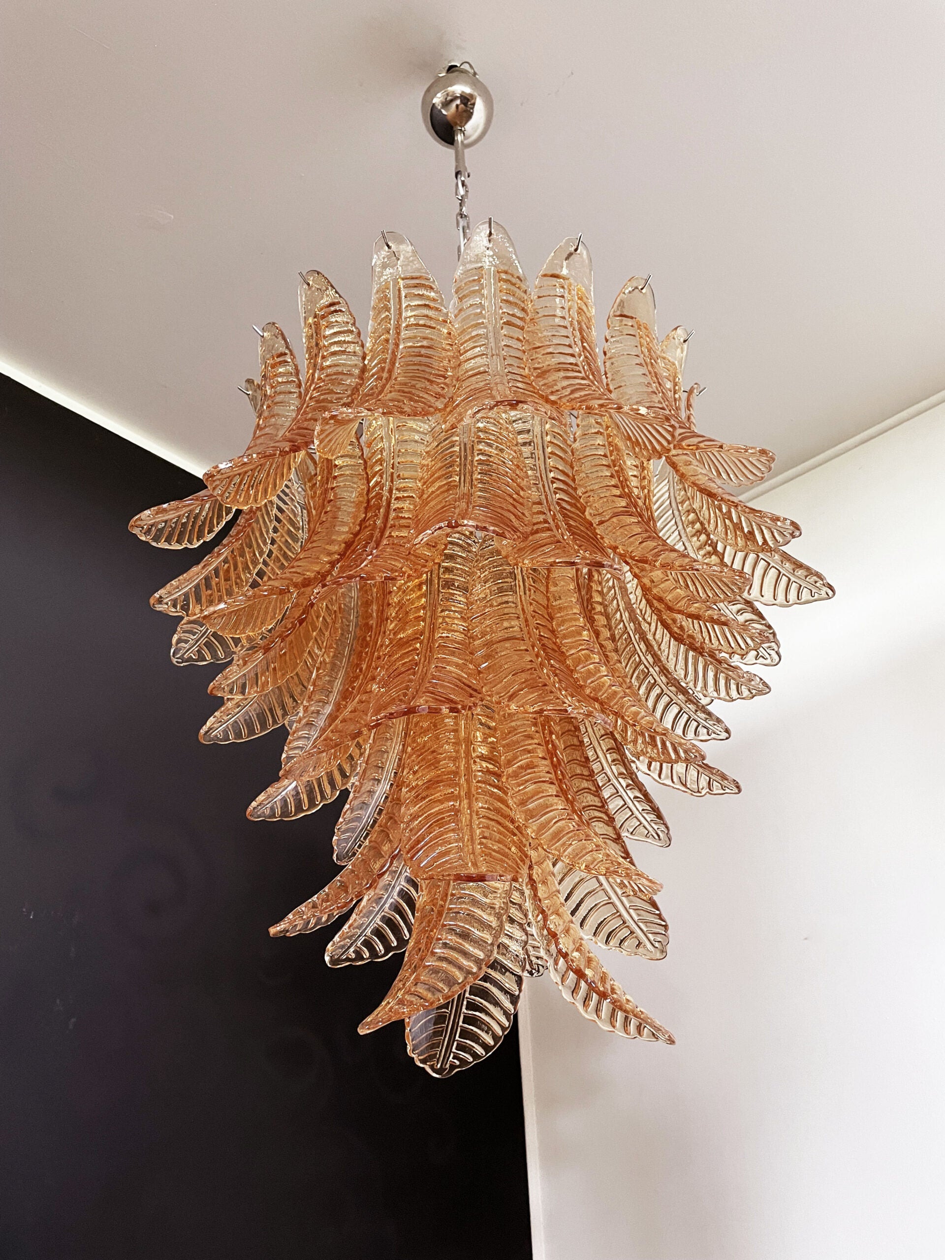 Murano Kronleuchter – 52 Gelbe Felcigläser – Detail 8 – Murano Classics