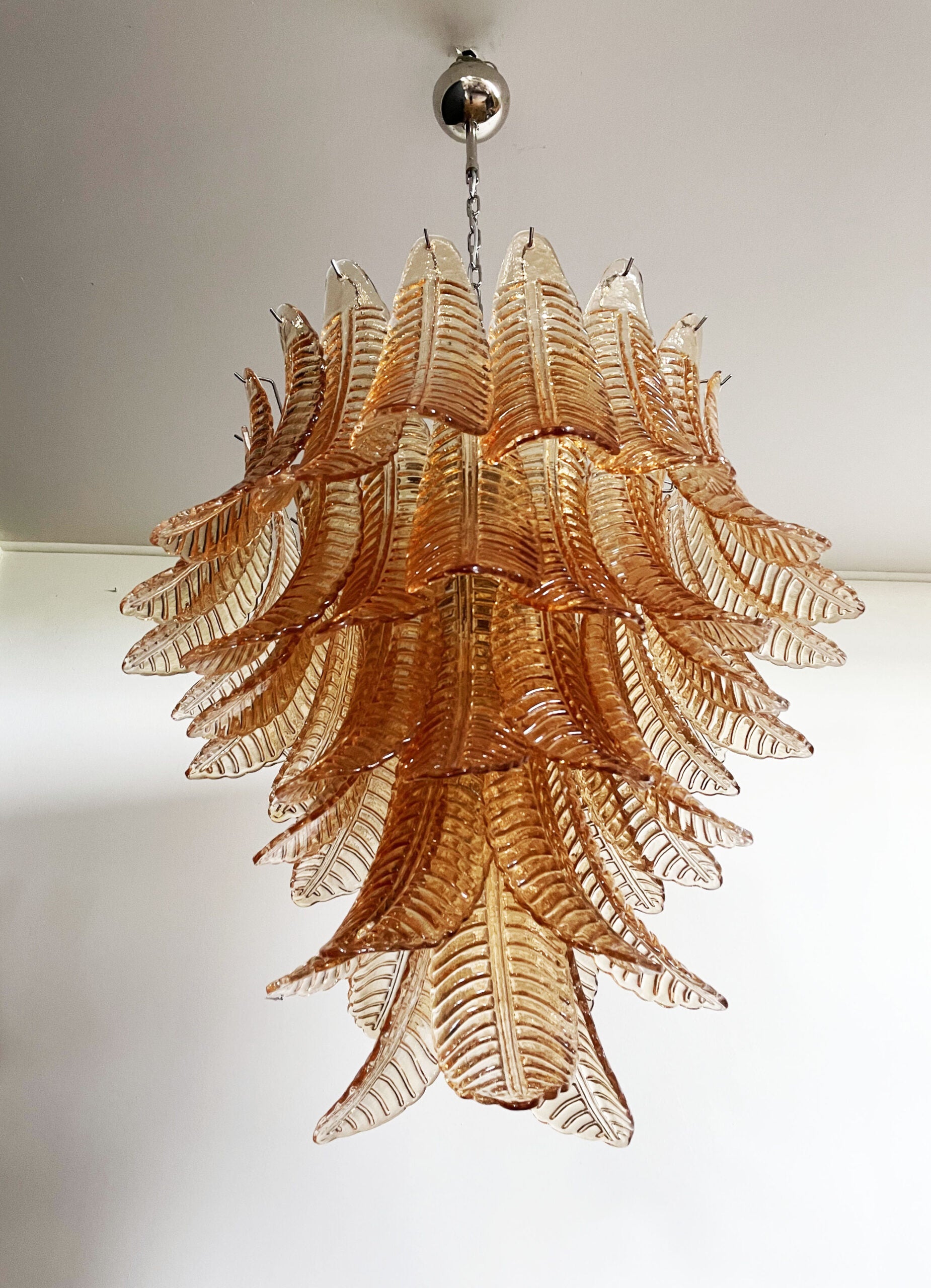 Murano Chandelier – 52 Yellow Felci Glass – Murano Classics