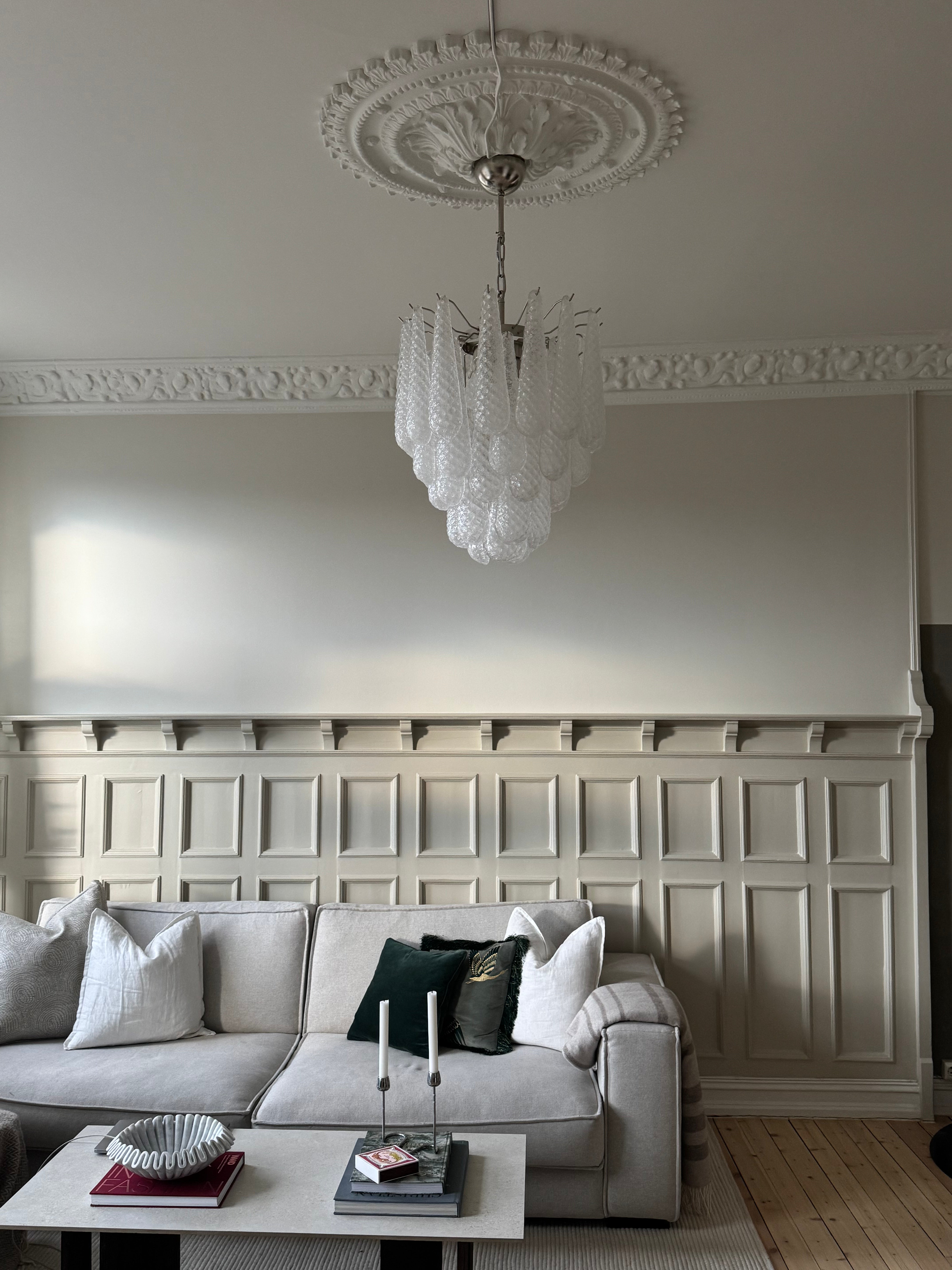 Murano Chandelier – 41 Clear Drop Glass – detail 3 – Murano Classics