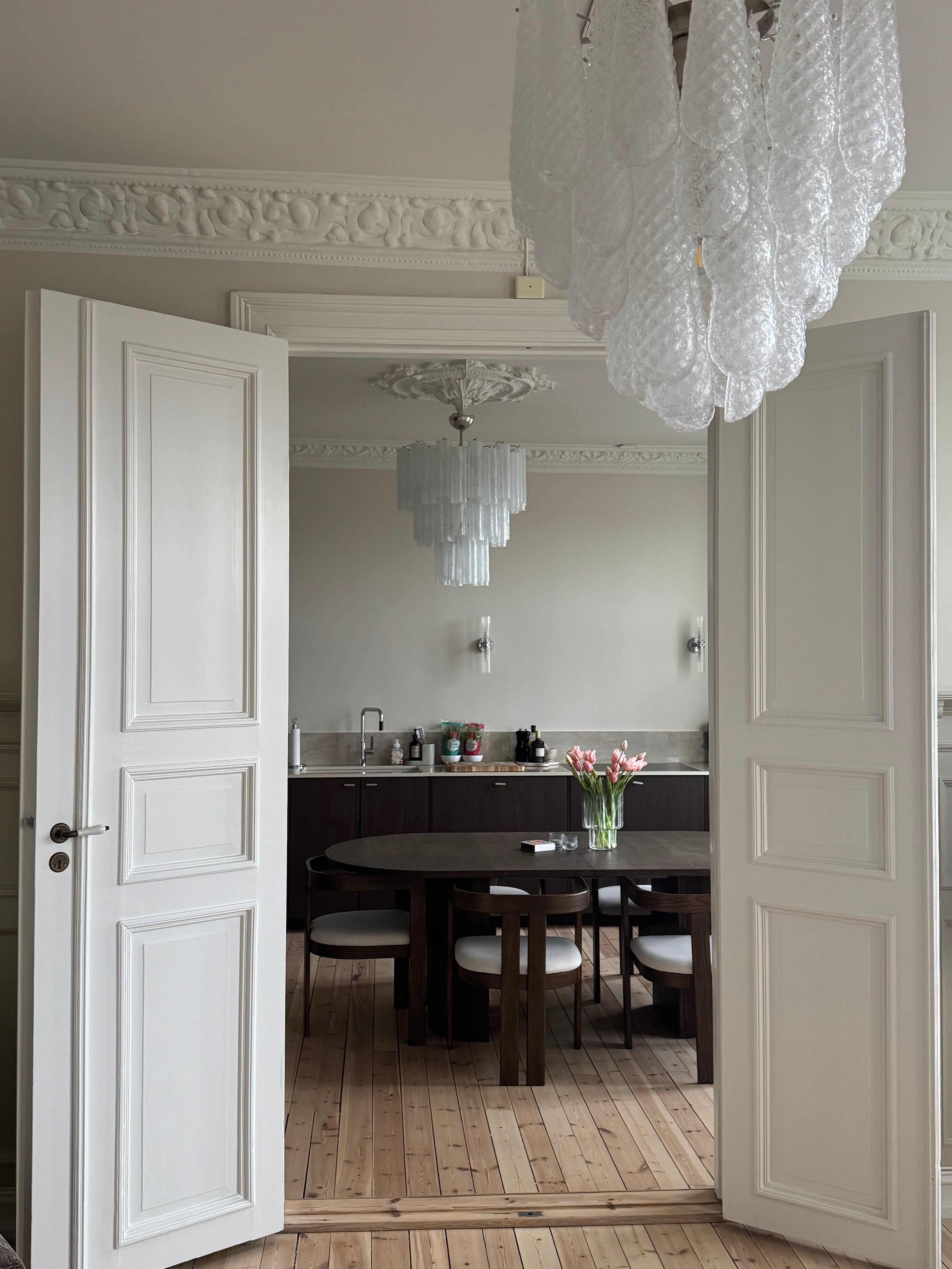 Murano Chandelier – 41 Clear Drop Glass – detail 11 – Murano Classics