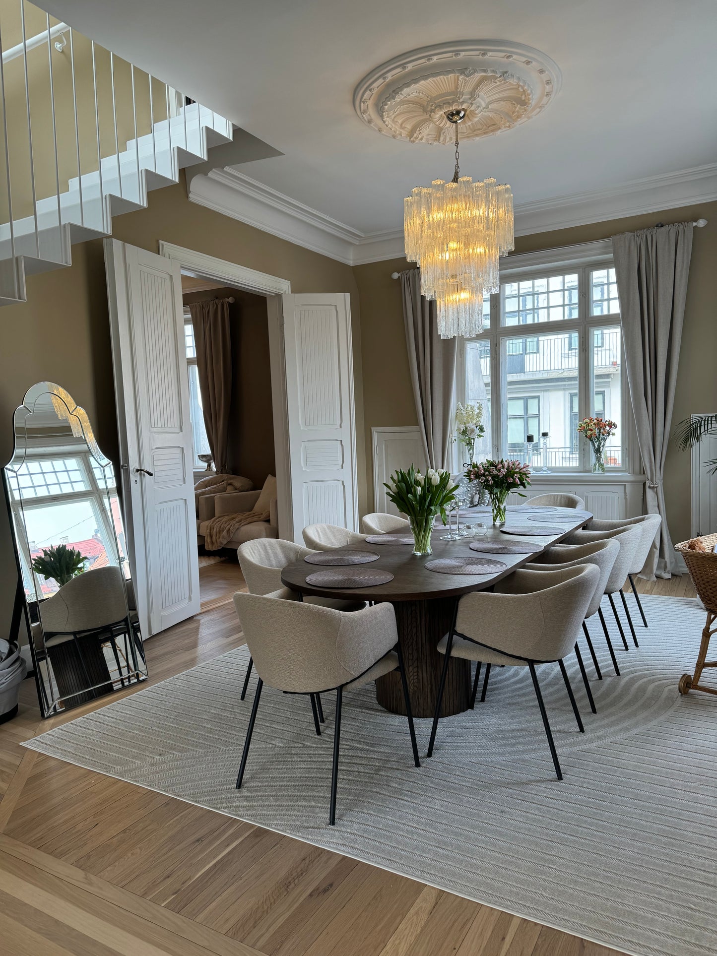 Lampadario Murano | 48 Tubi di Vetro Trasparente