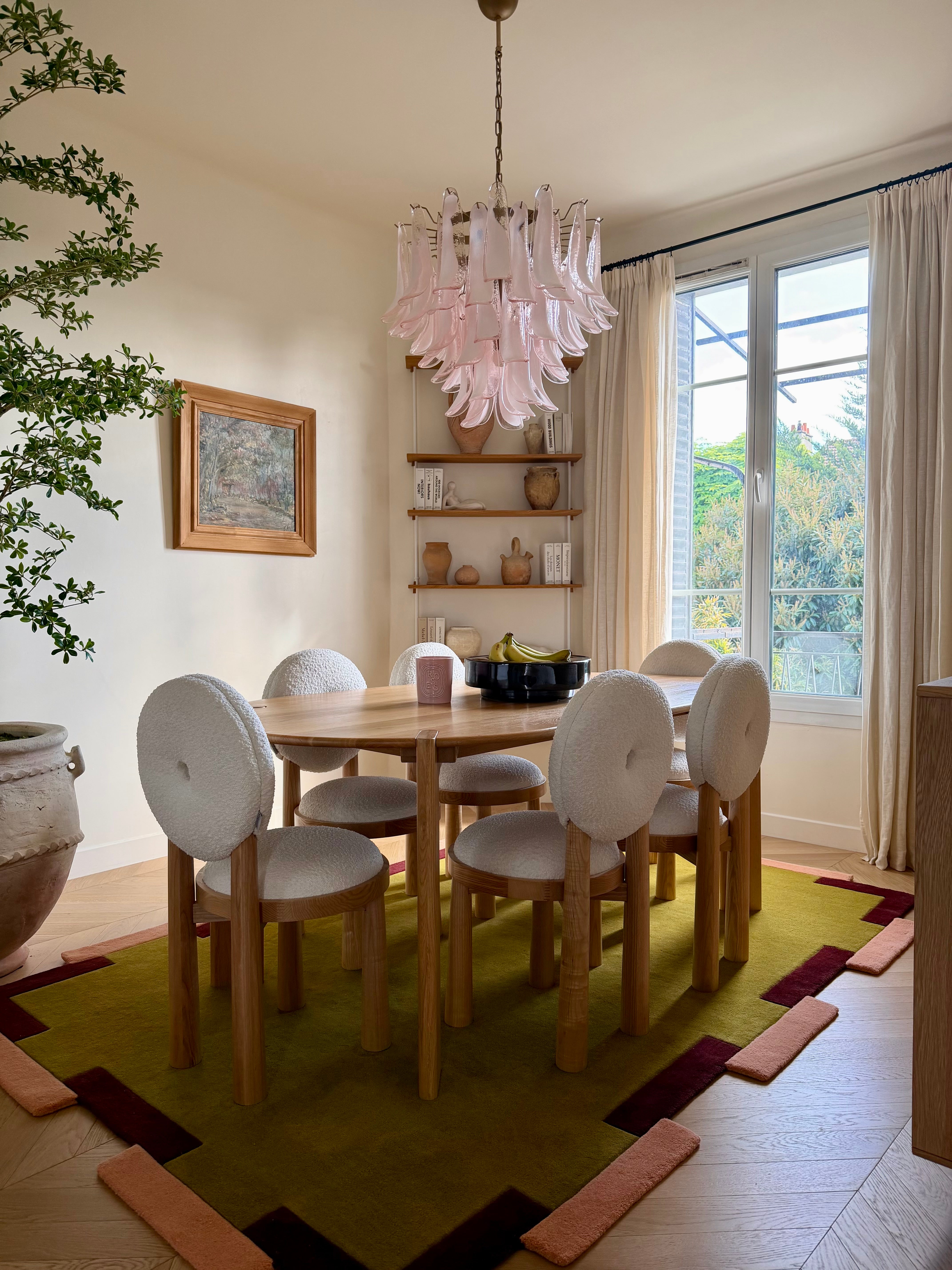 Murano Chandelier | 53 Pink Petal Glass