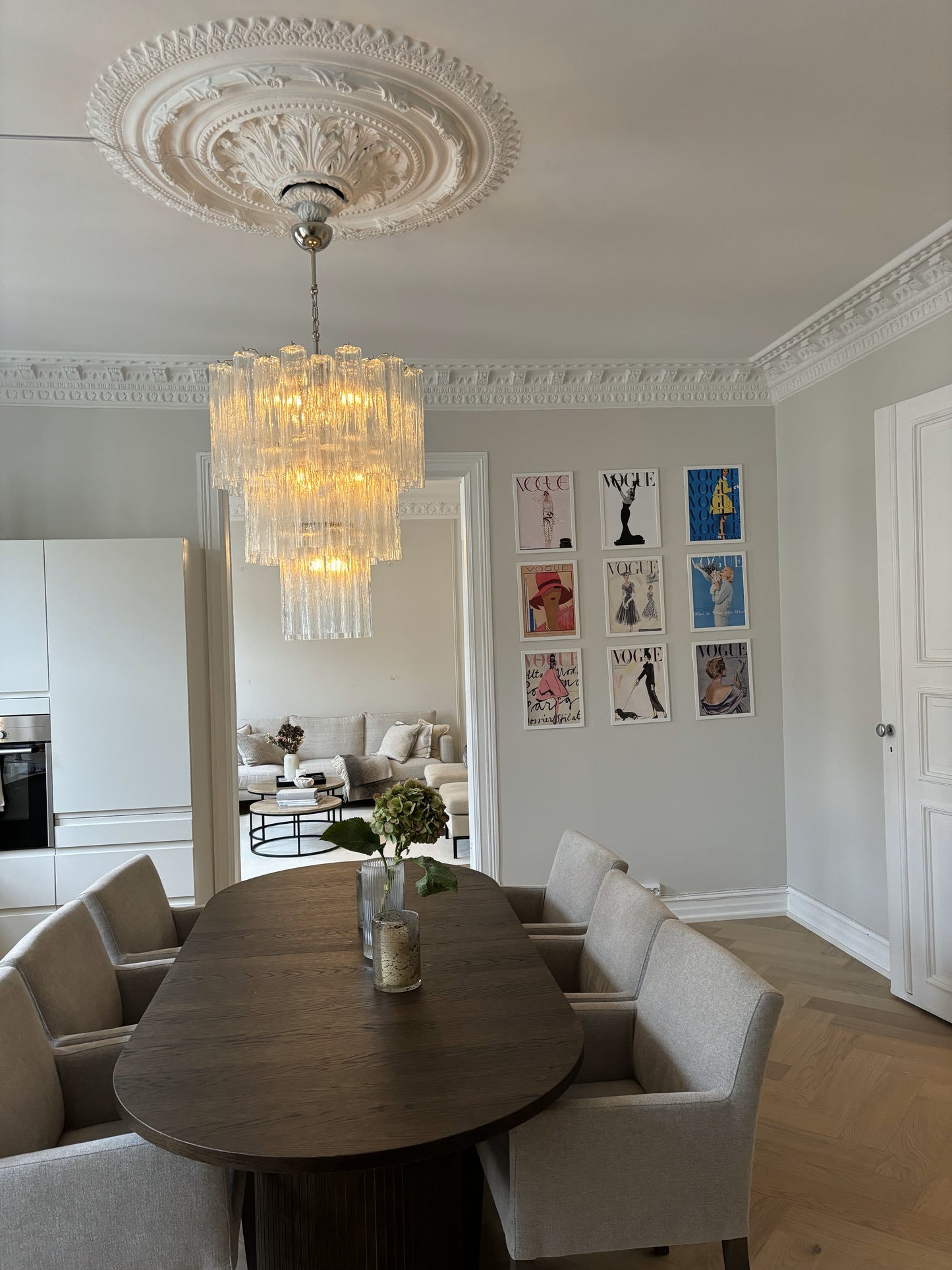 Lampadario Murano | 48 Tubi di Vetro Trasparente