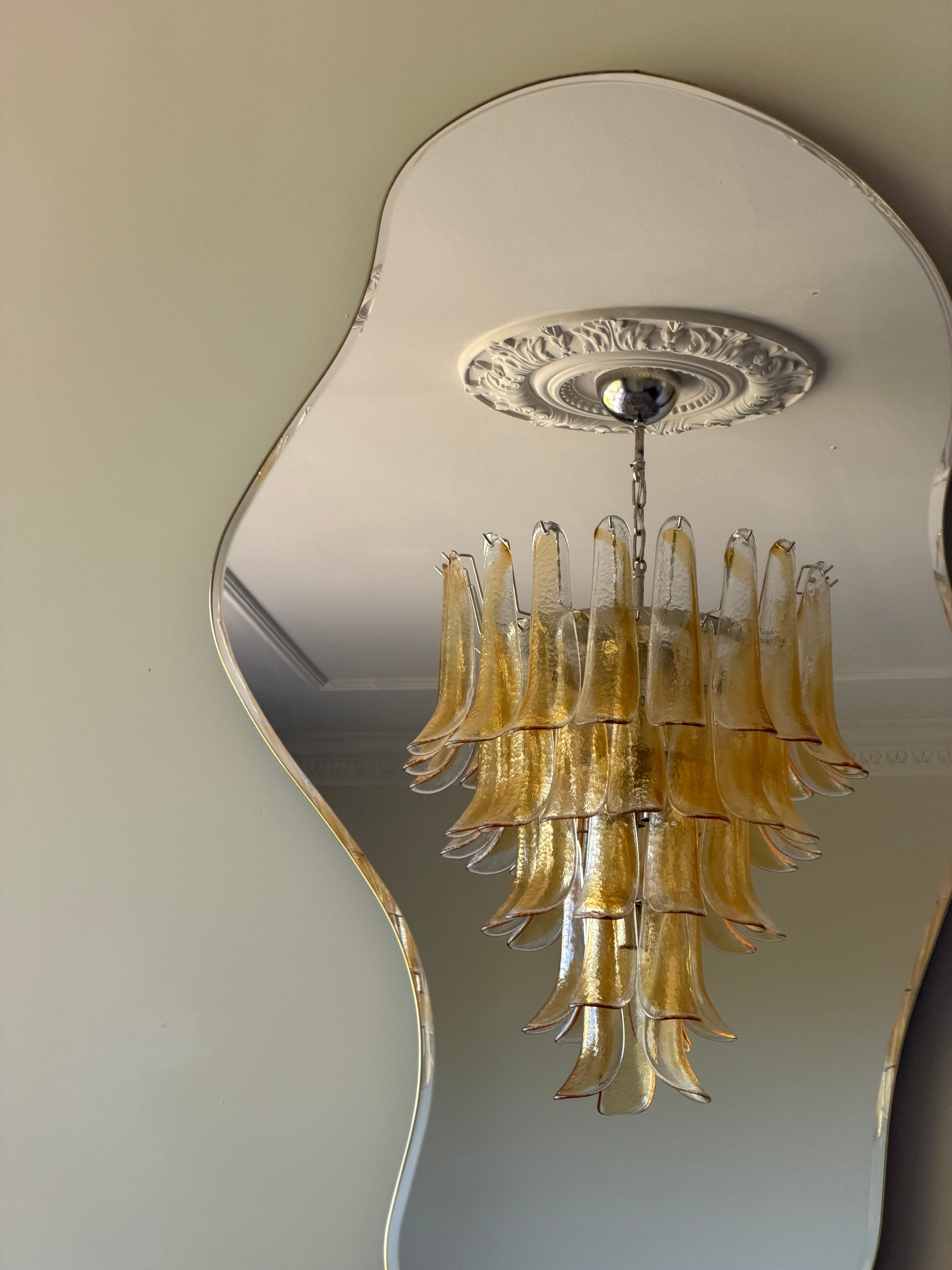 Murano Chandelier | 52 Yellow Petal Glass