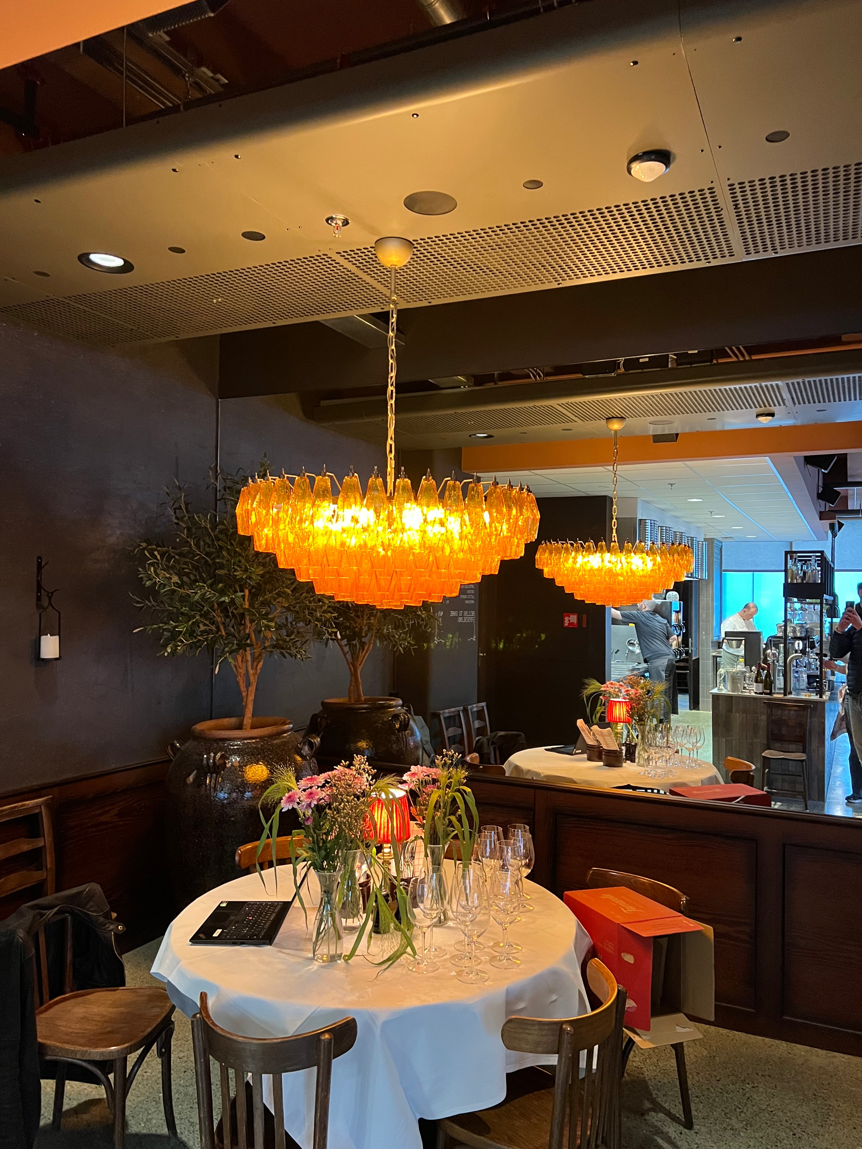 Murano Chandelier | 185 Yellow Poliedri Glass