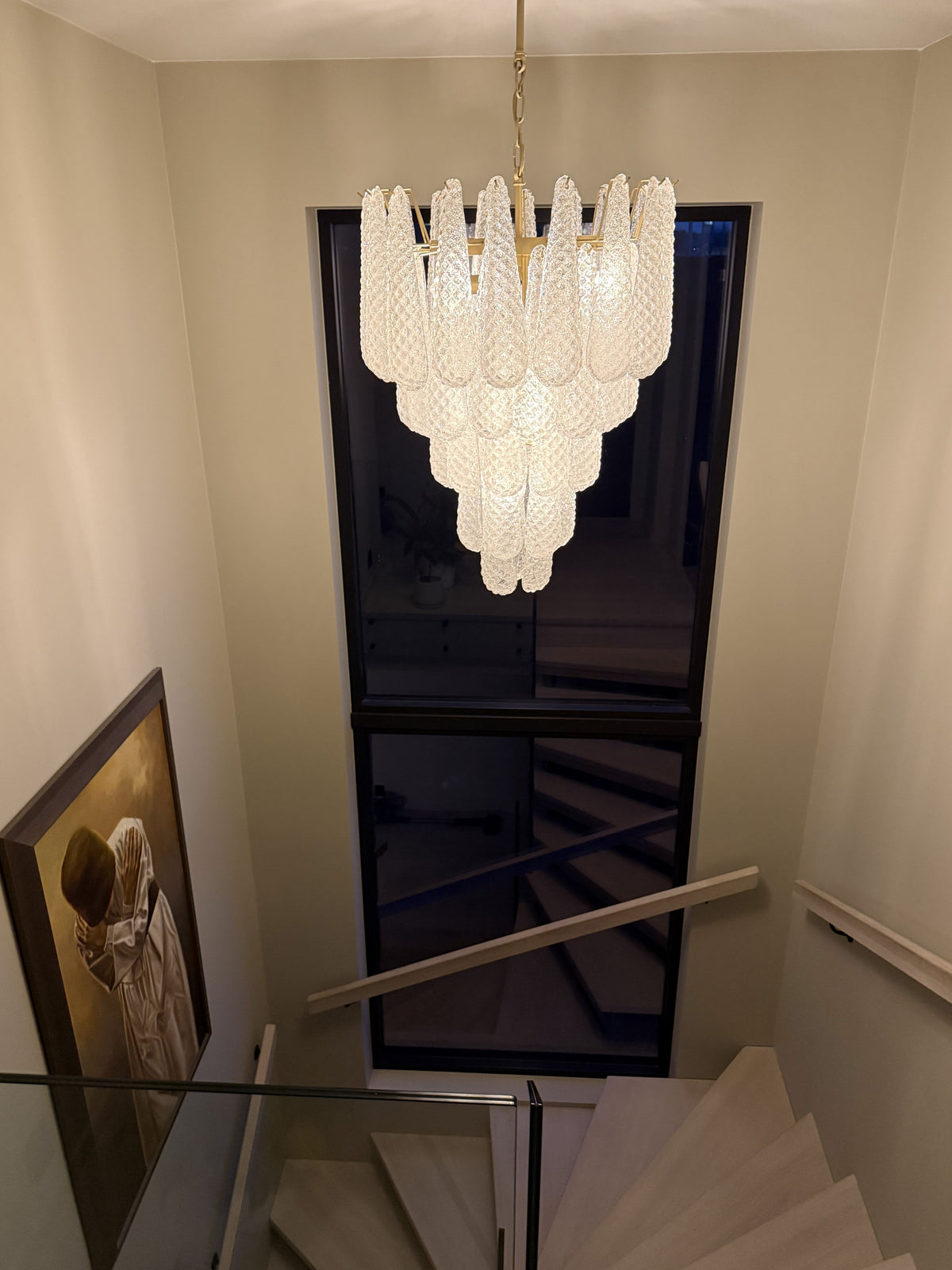 Murano Chandelier | 52 Clear Drop Glass