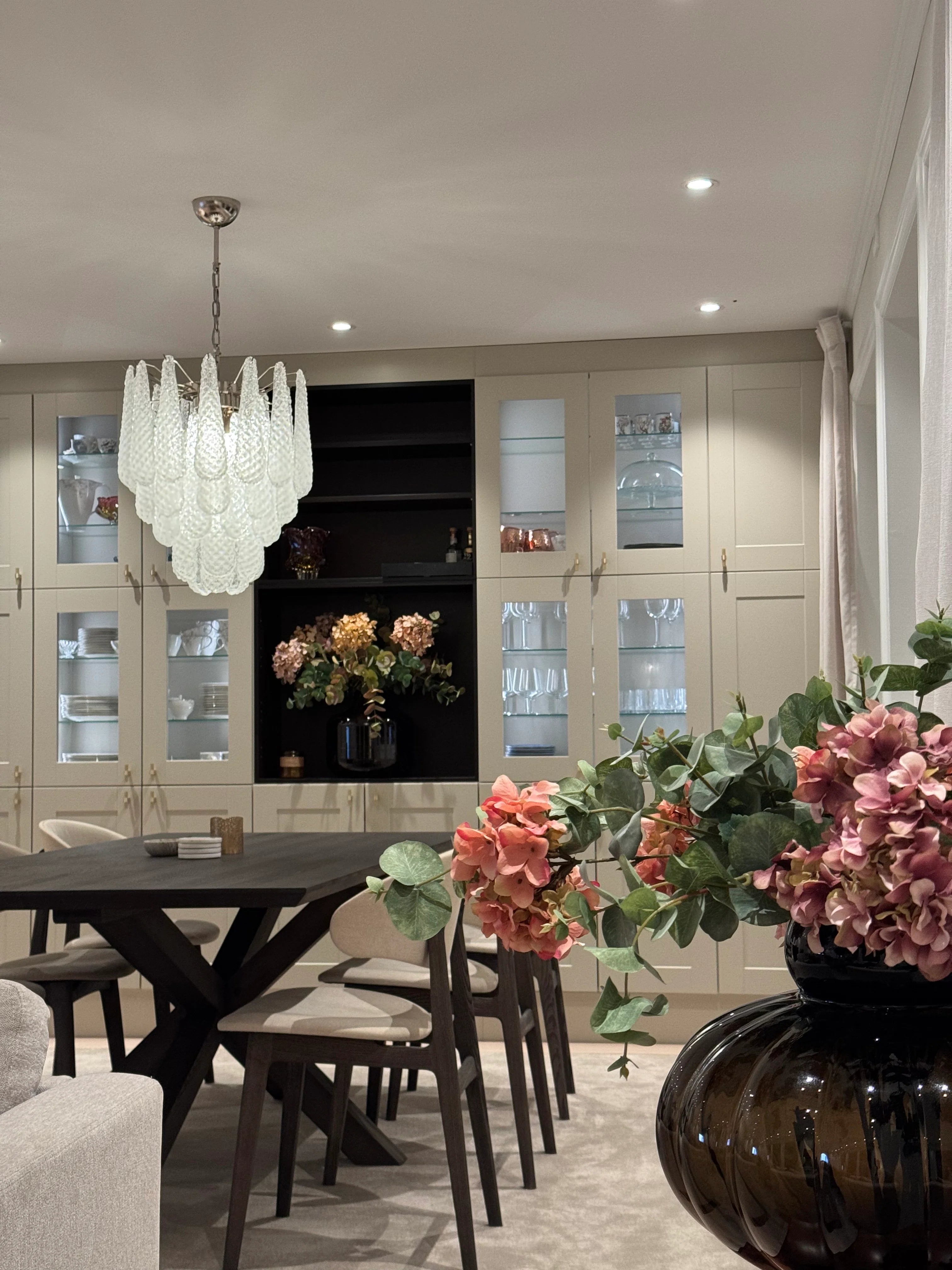 Murano Chandelier | 41 Clear Drop Glass