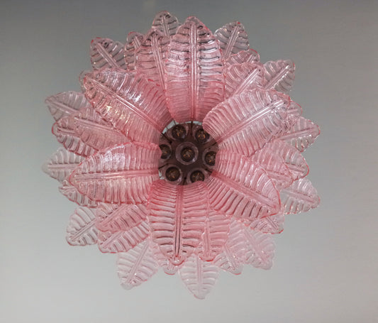 Murano Lysekrone | 36 Rosa Felciglass