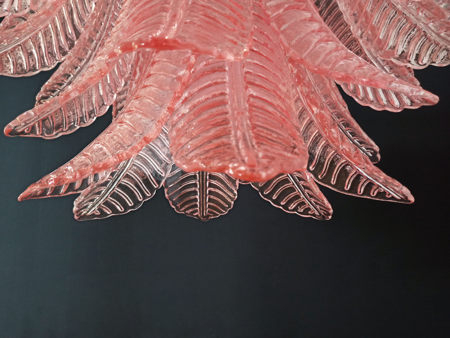 Murano Lysekrone | 36 Rosa Felciglass