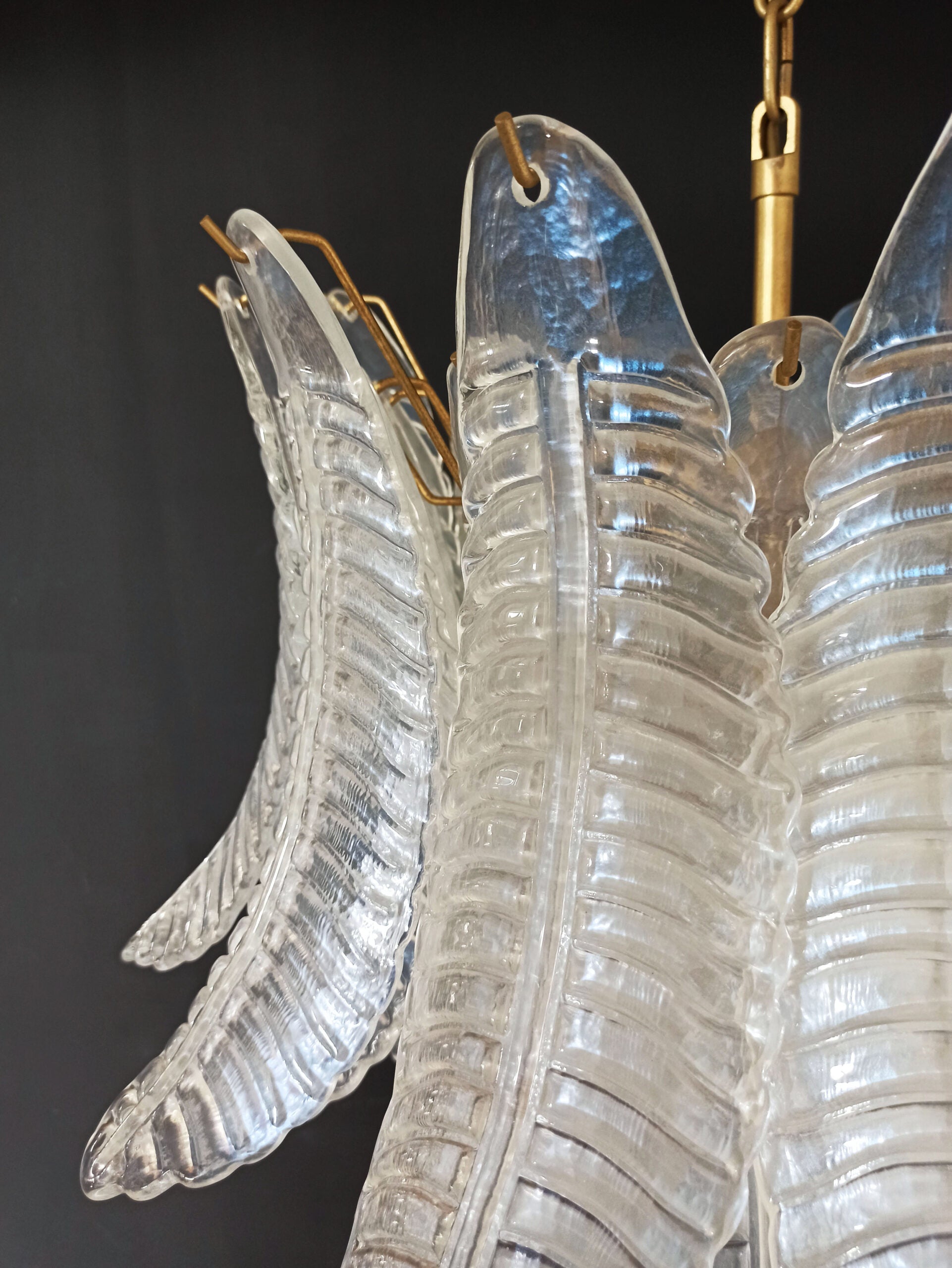 Murano Lysekrone | 36 Klare Iris Felciglass
