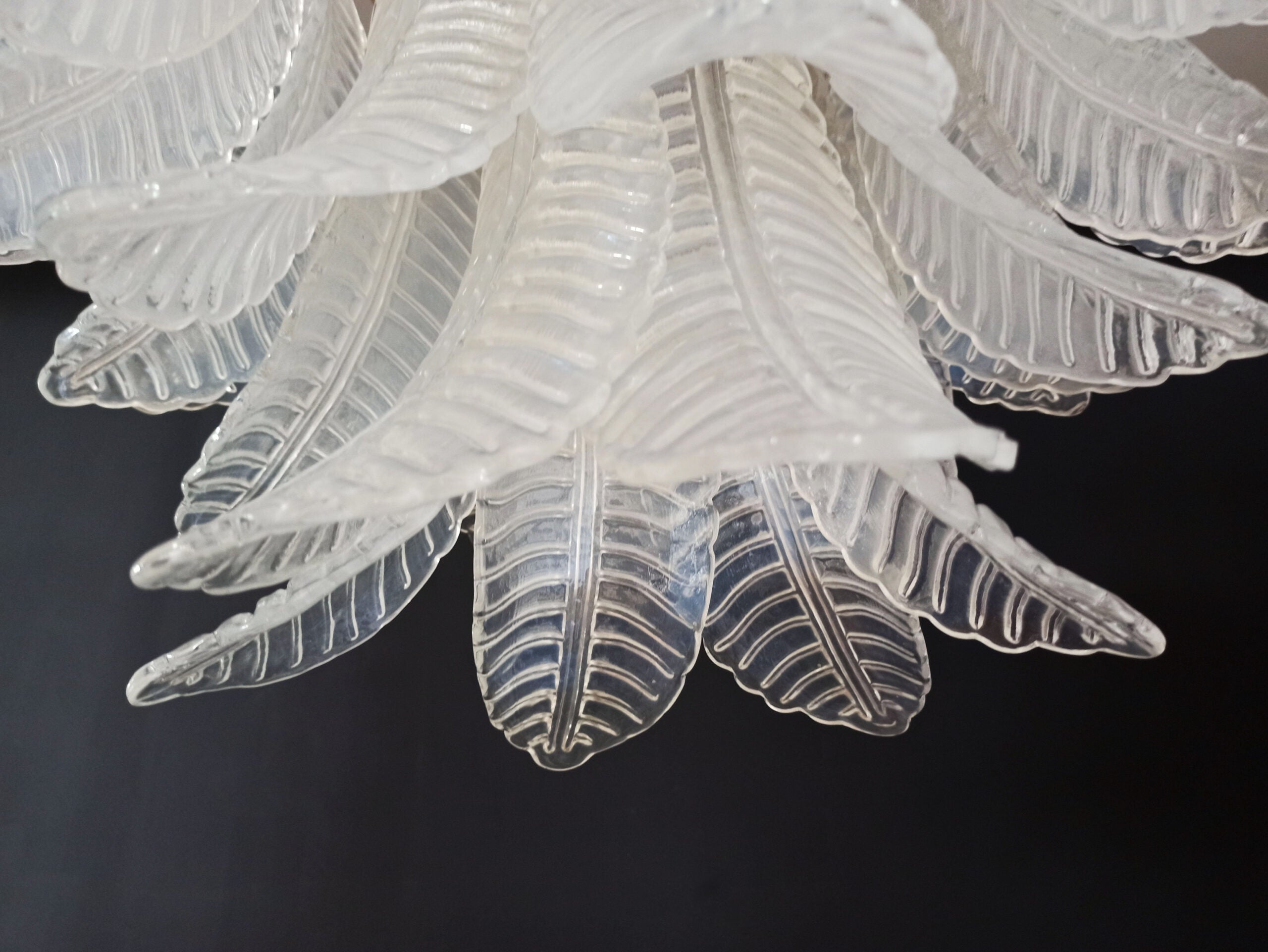 Murano Lysekrone | 36 Klare Iris Felciglass
