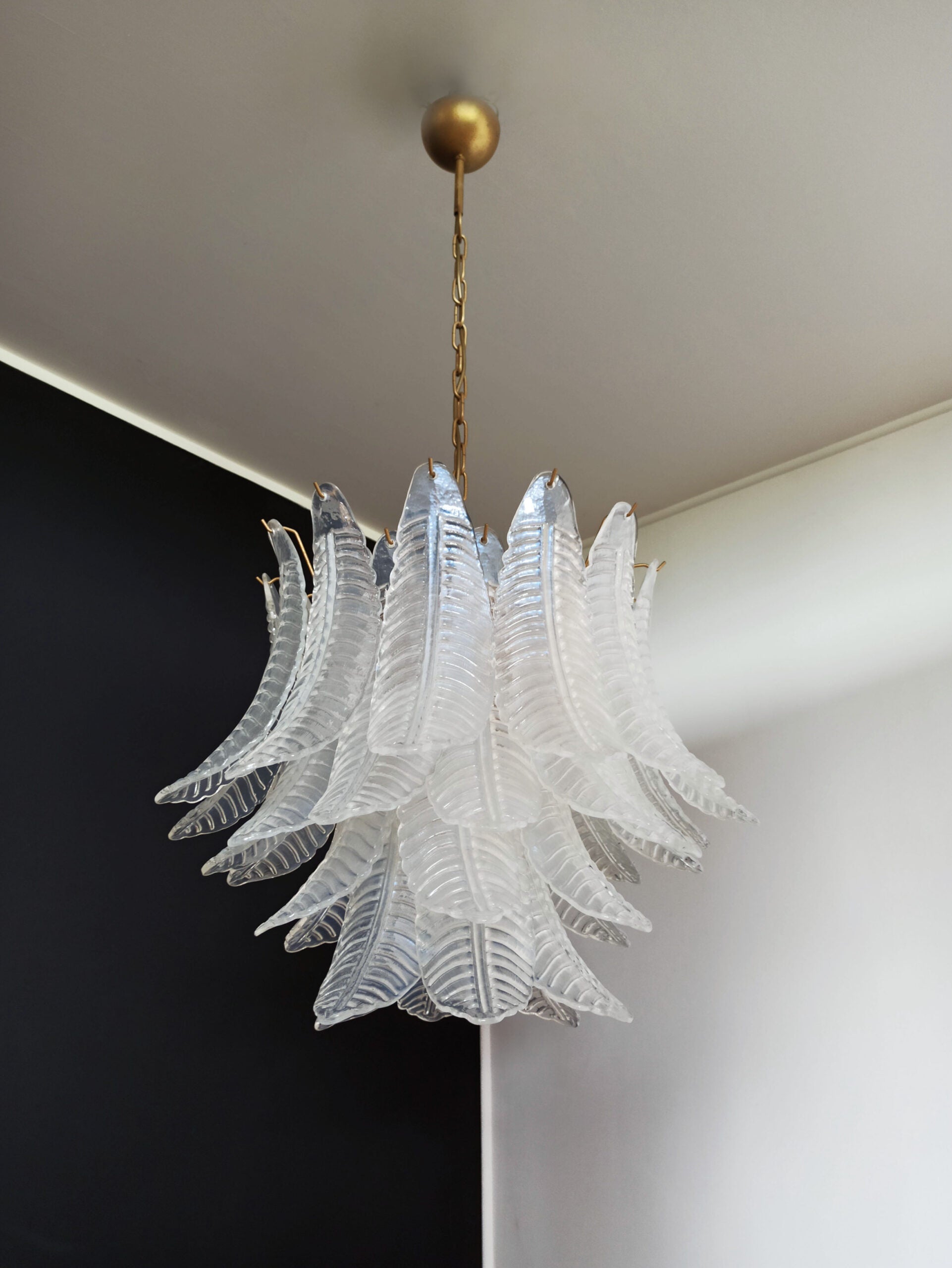 Murano Lysekrone | 36 Klare Iris Felciglass