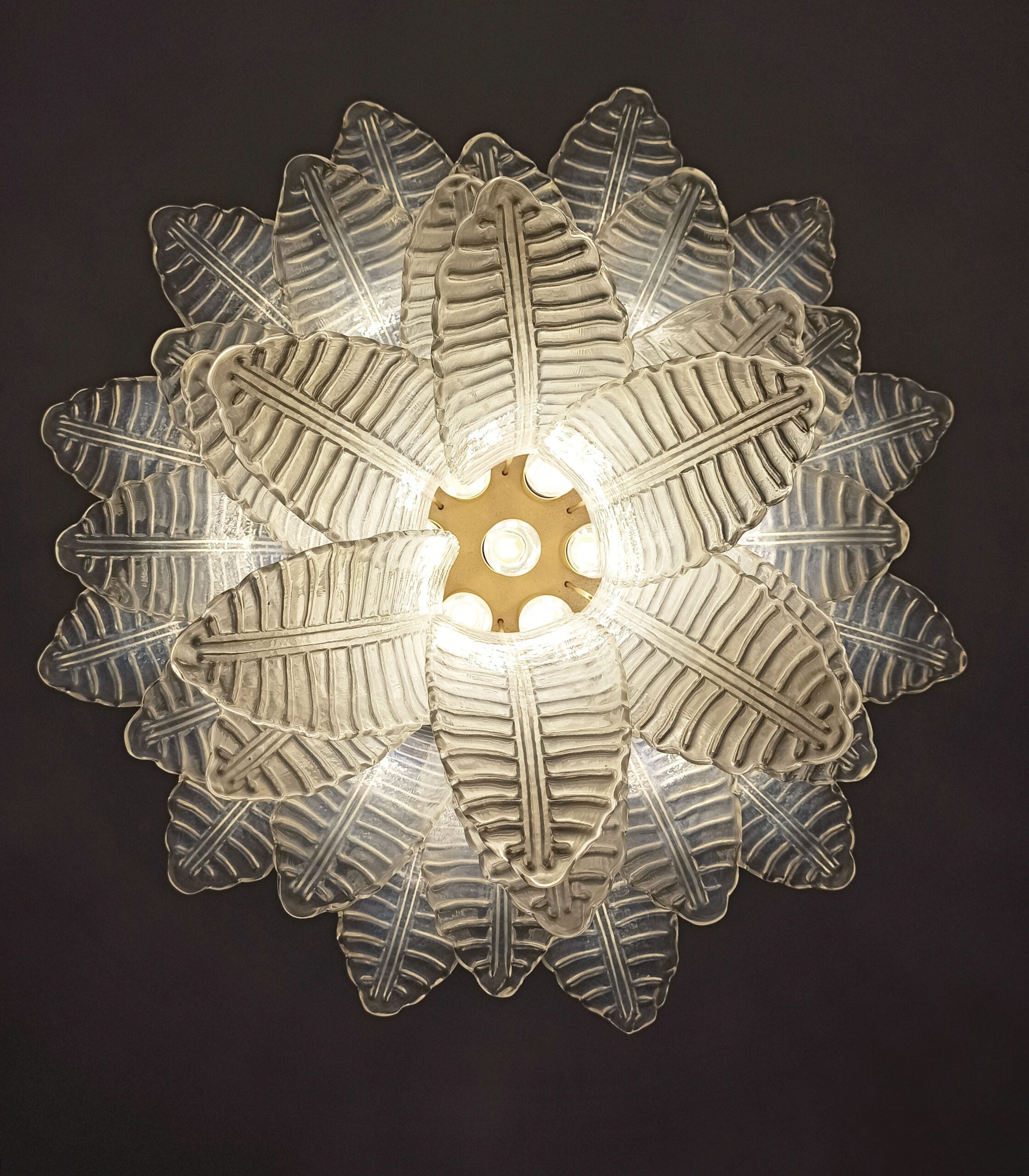 Murano Lysekrone | 36 Klare Iris Felciglass