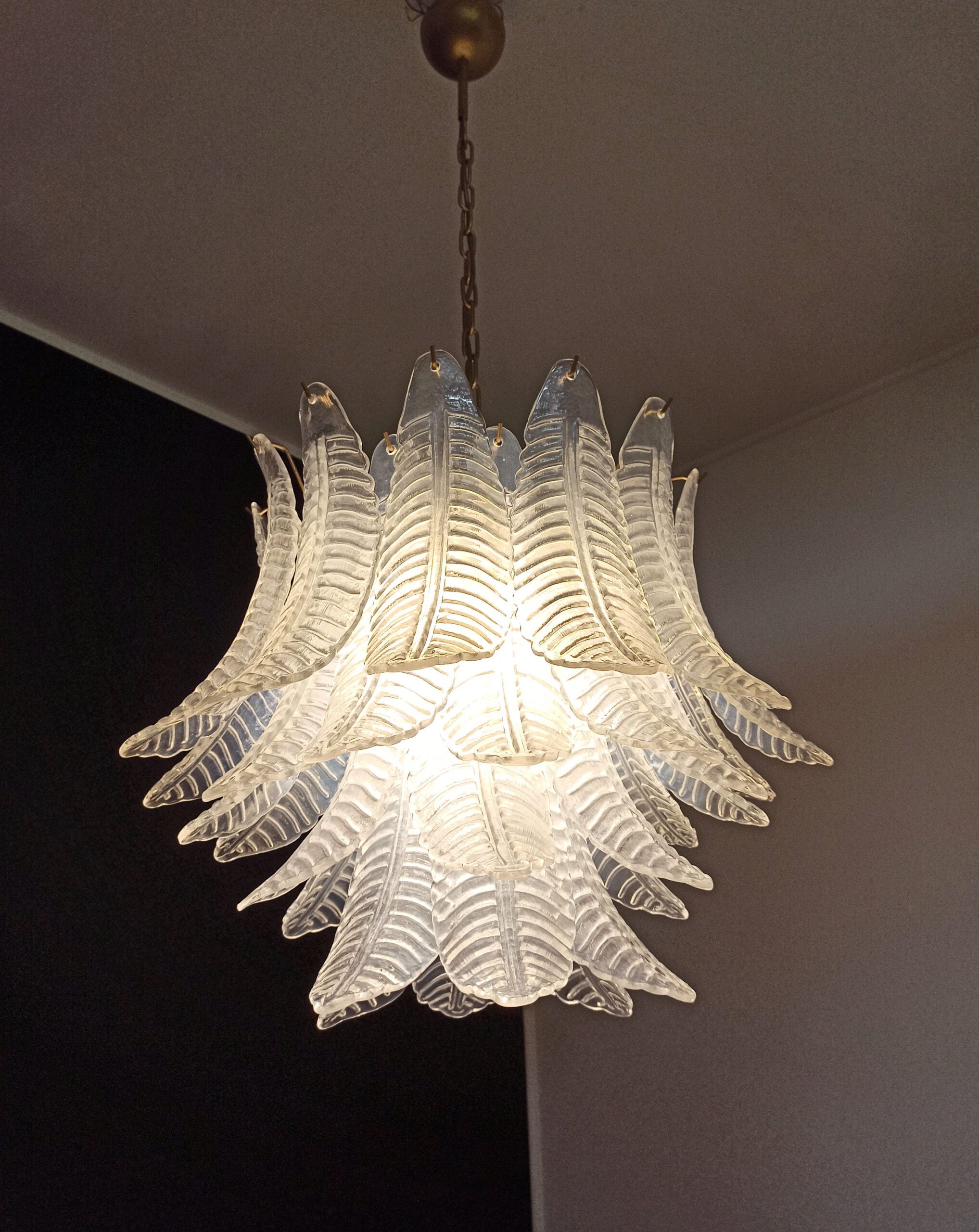 Murano Lysekrone | 36 Klare Iris Felciglass