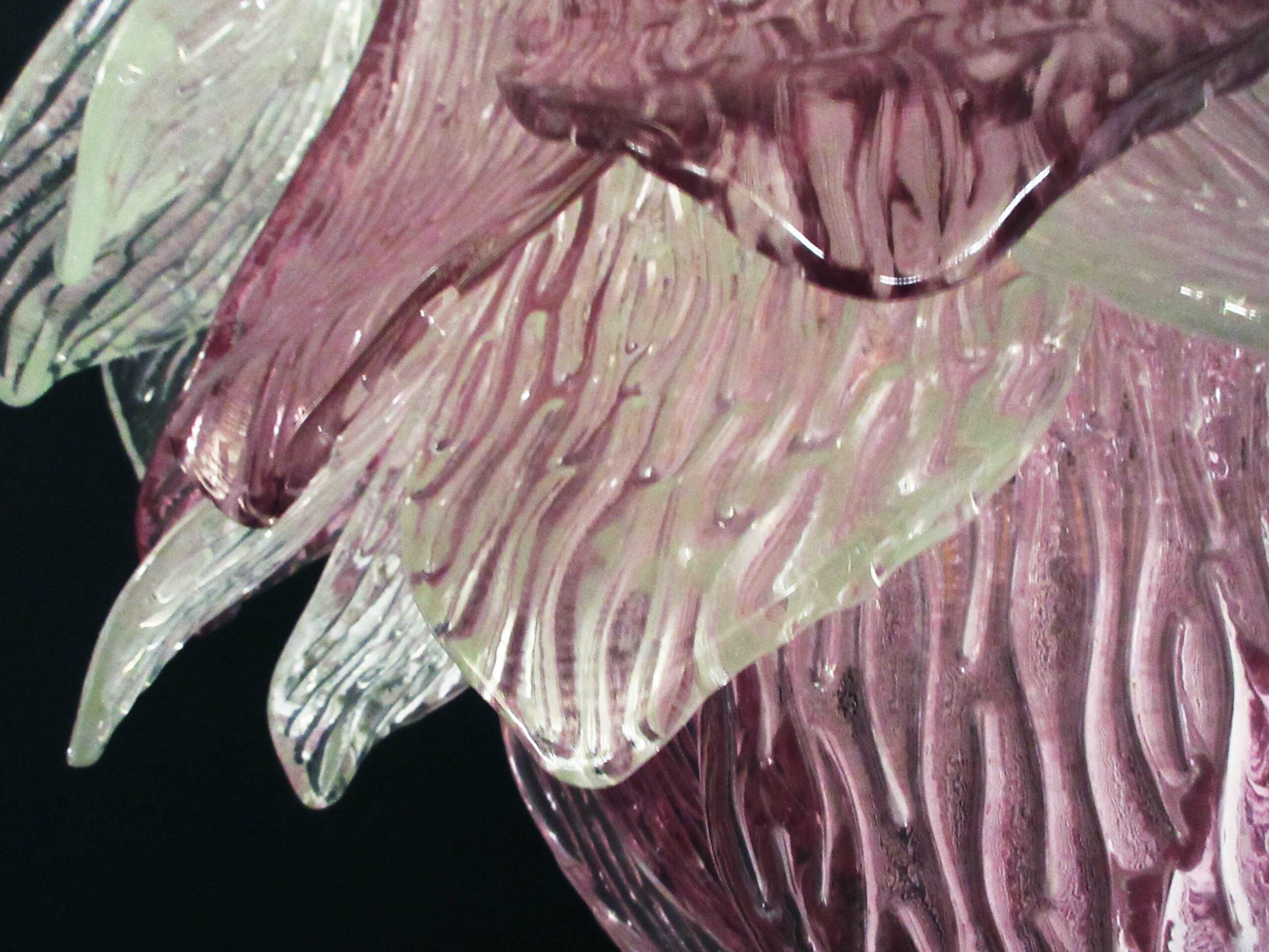 Murano Lysekrone | 38 Klare Lilla Crostoliglass
