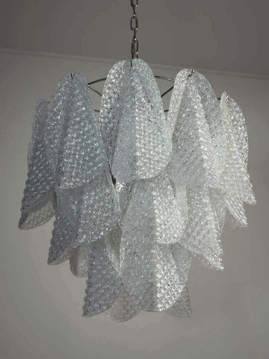 Murano Lysekrone – 23 Klare Rondiniglass – detalj 9 – Murano Classics