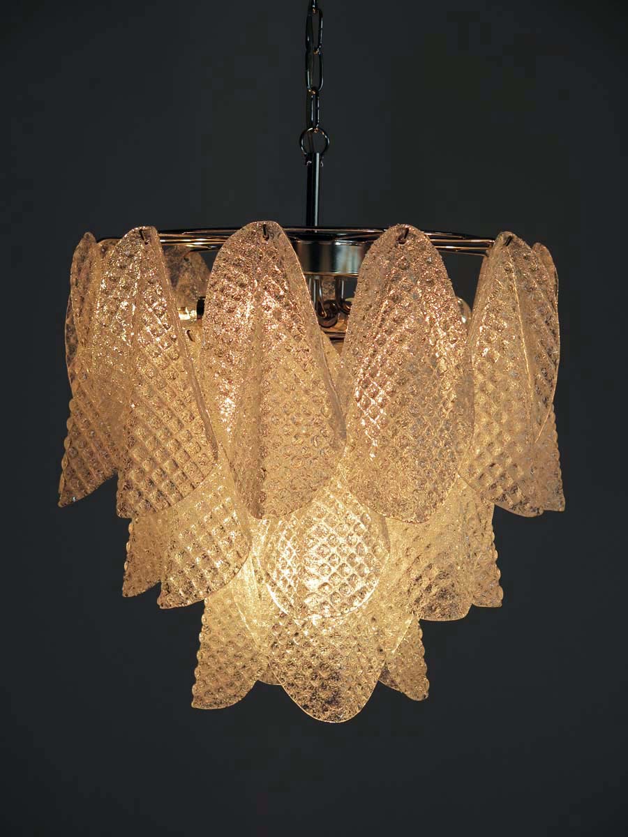 Murano Lysekrone – 23 Klare Rondiniglass – detalj 4 – Murano Classics