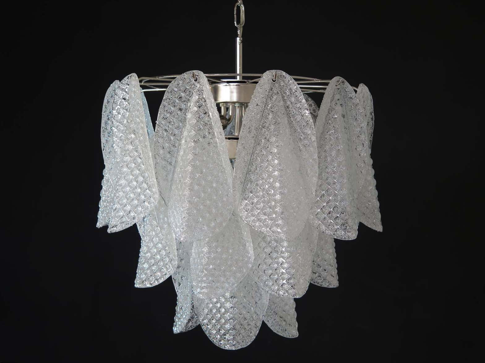 Murano Lysekrone – 23 Klare Rondiniglass – detalj 8 – Murano Classics